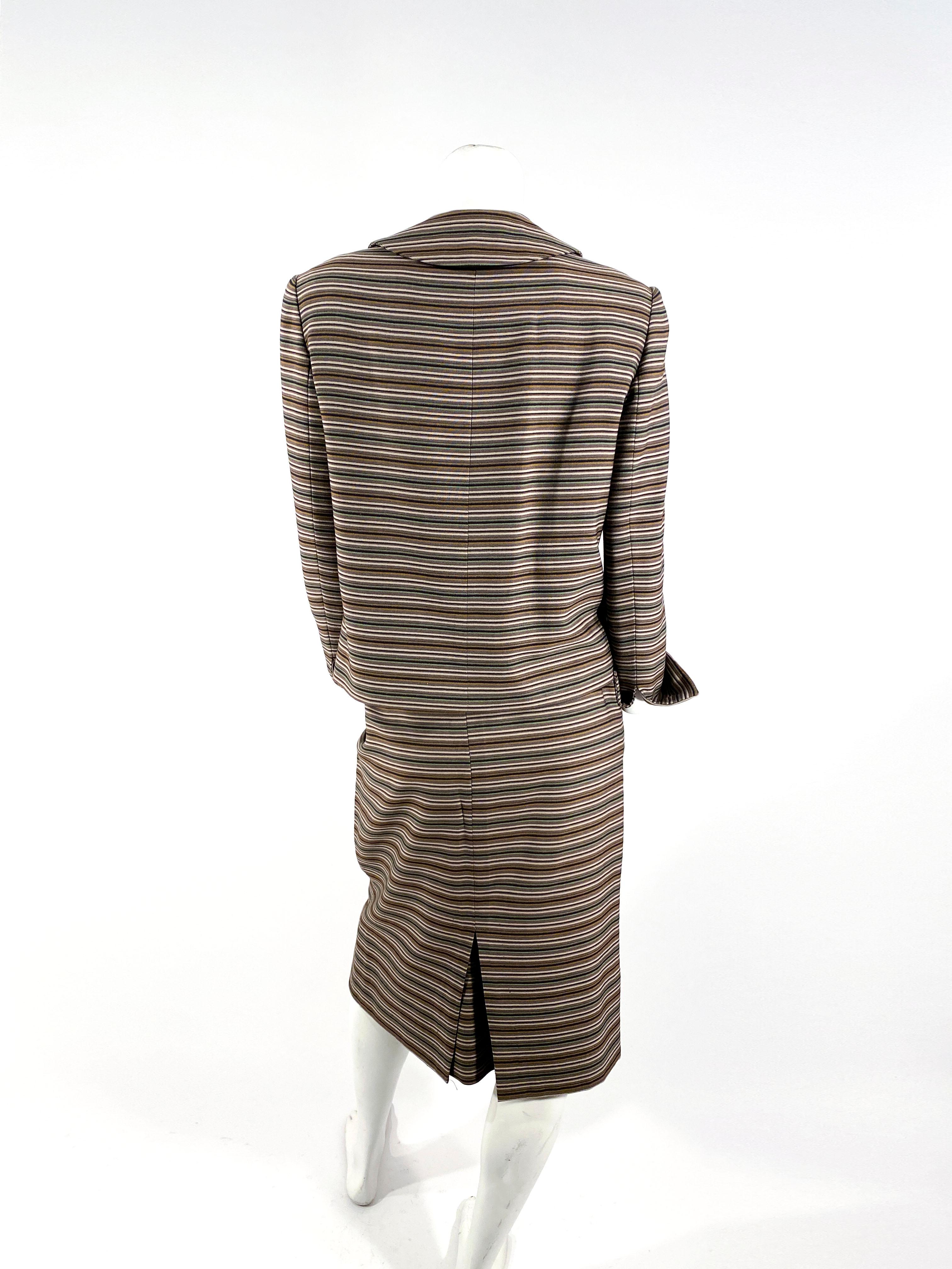 Women's 1950s/1960s Irene Stripped Suit For Sale