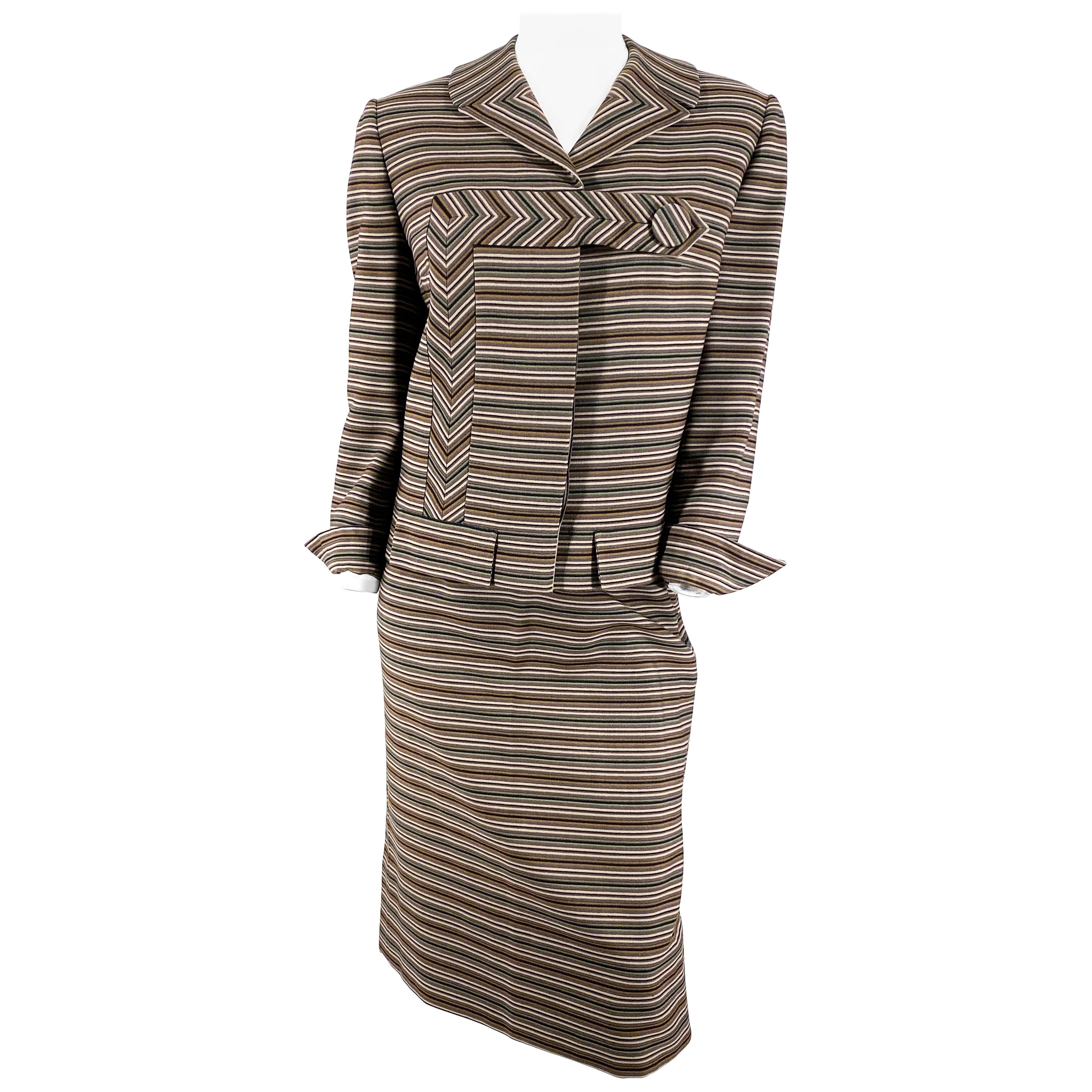 1950s/1960s Irene Stripped Suit For Sale