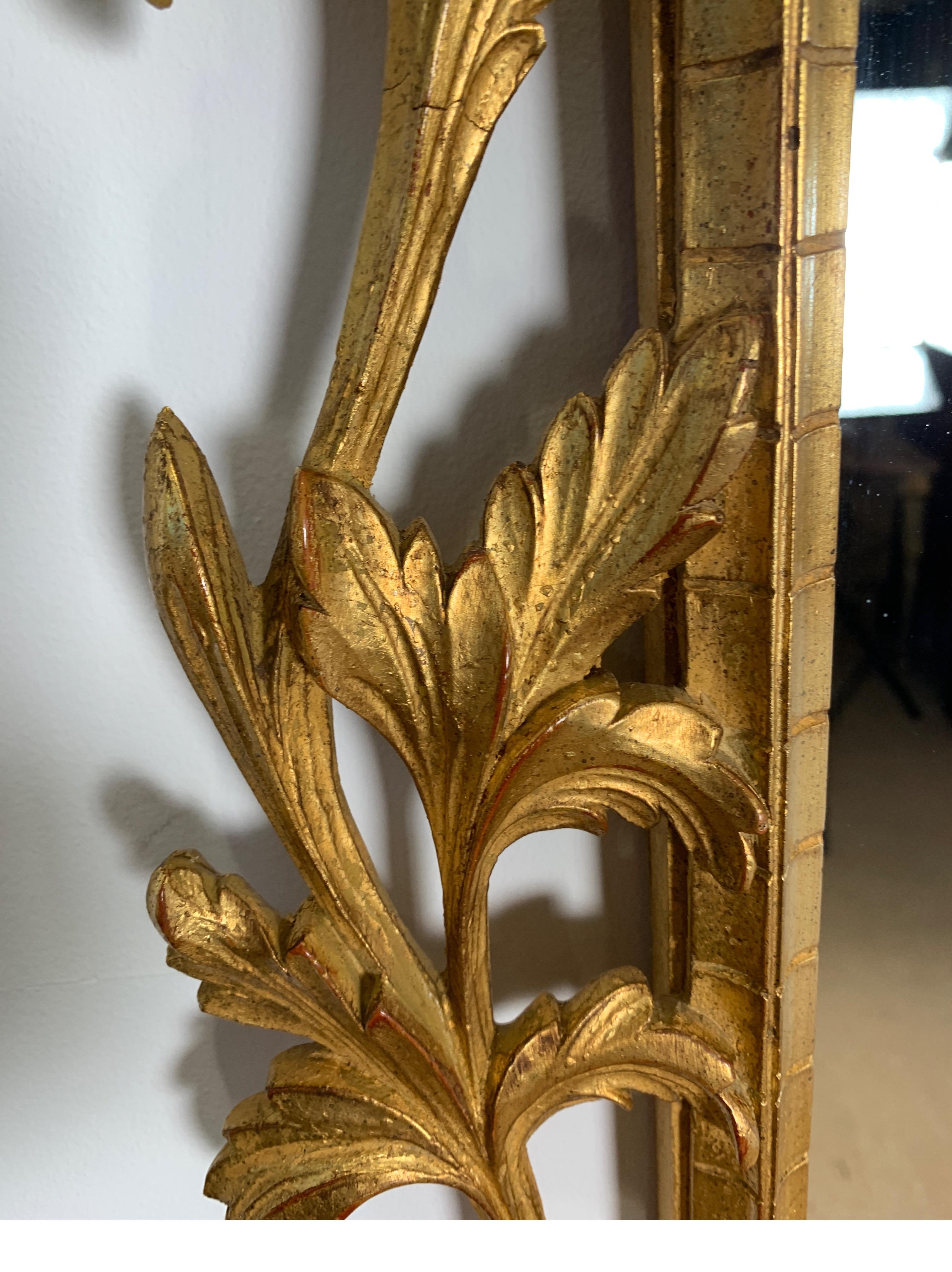 1950s-1960s Italian Gold Giltwood Rococo Style Mirror 4