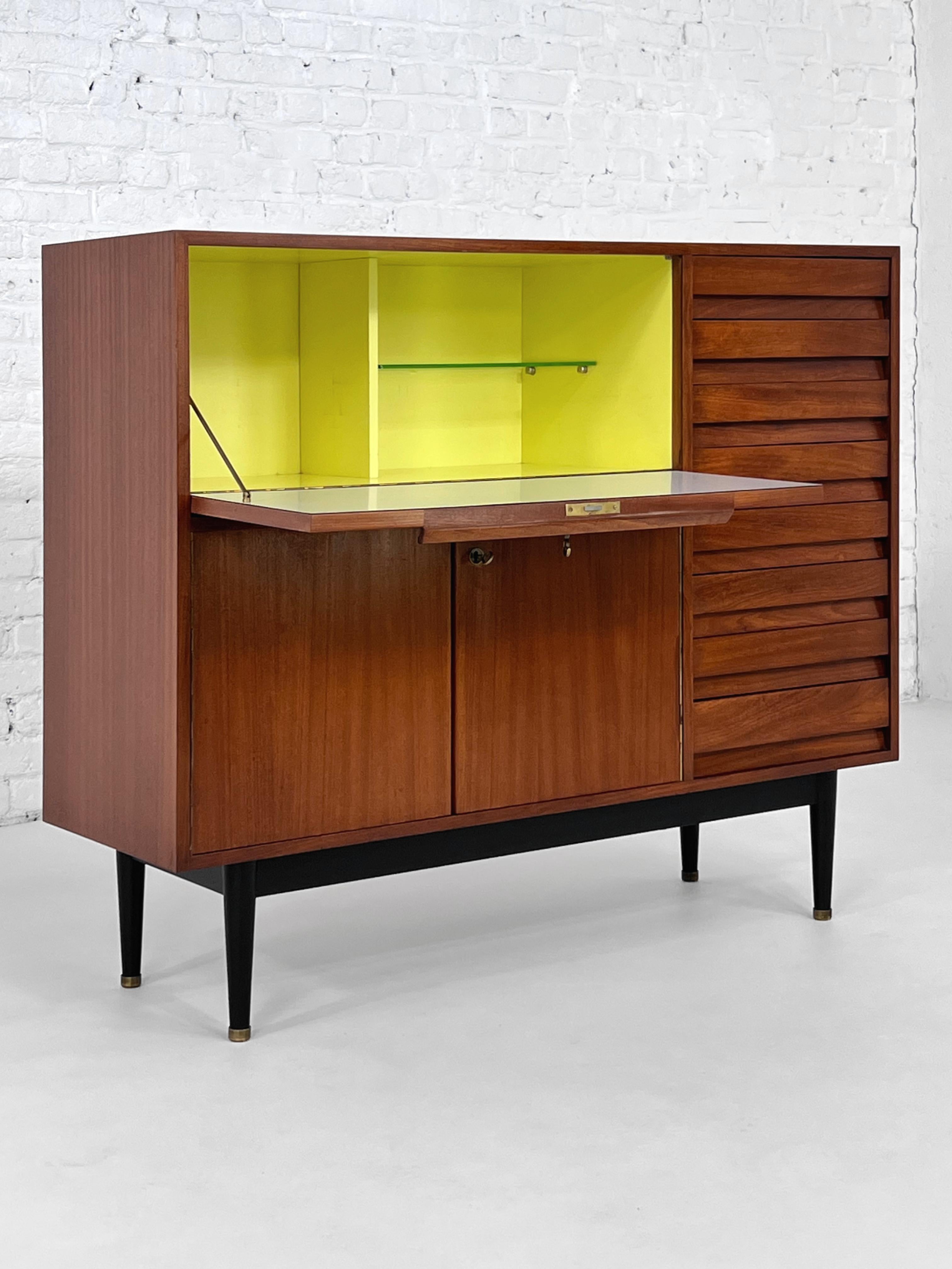 1950s - 1960s Jos De Mey Design/One Modular Sideboard Or Midboard Cabinets Set en vente 4
