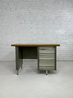 1950s-1960s Remington Rand France Industrial Style Desk