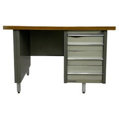 Retro 1950s-1960s Remington Rand France Industrial Style Desk