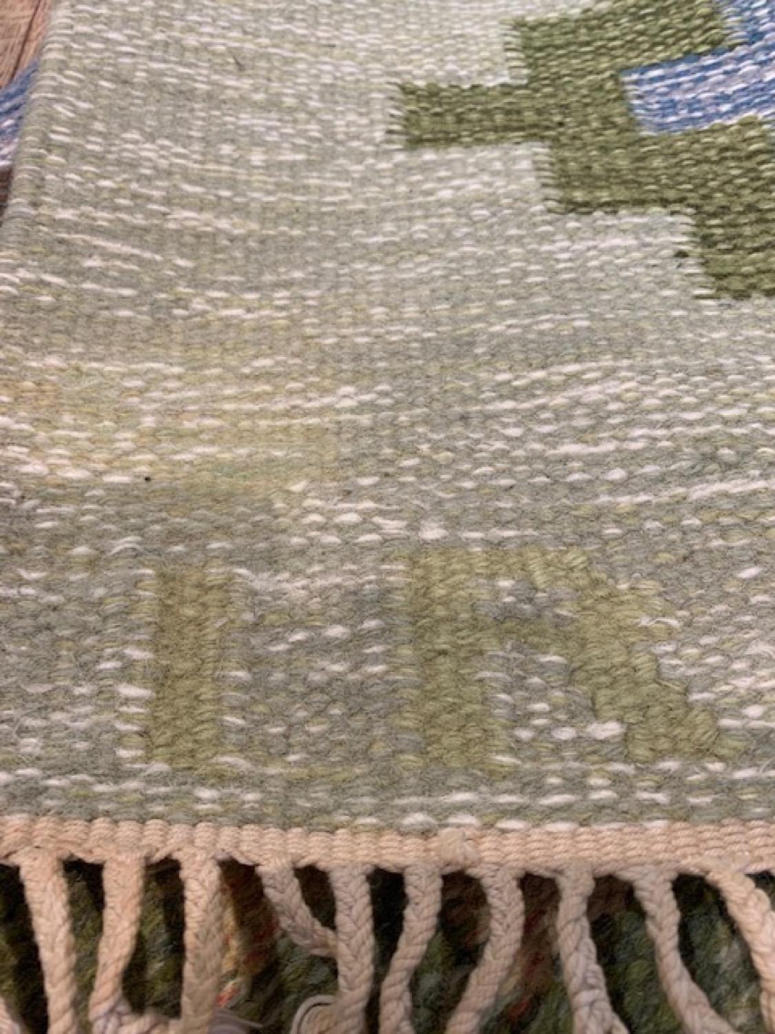 1950s/1960s Swedish Flat Weave Rug by Textile Artist Ida Rydelius 7