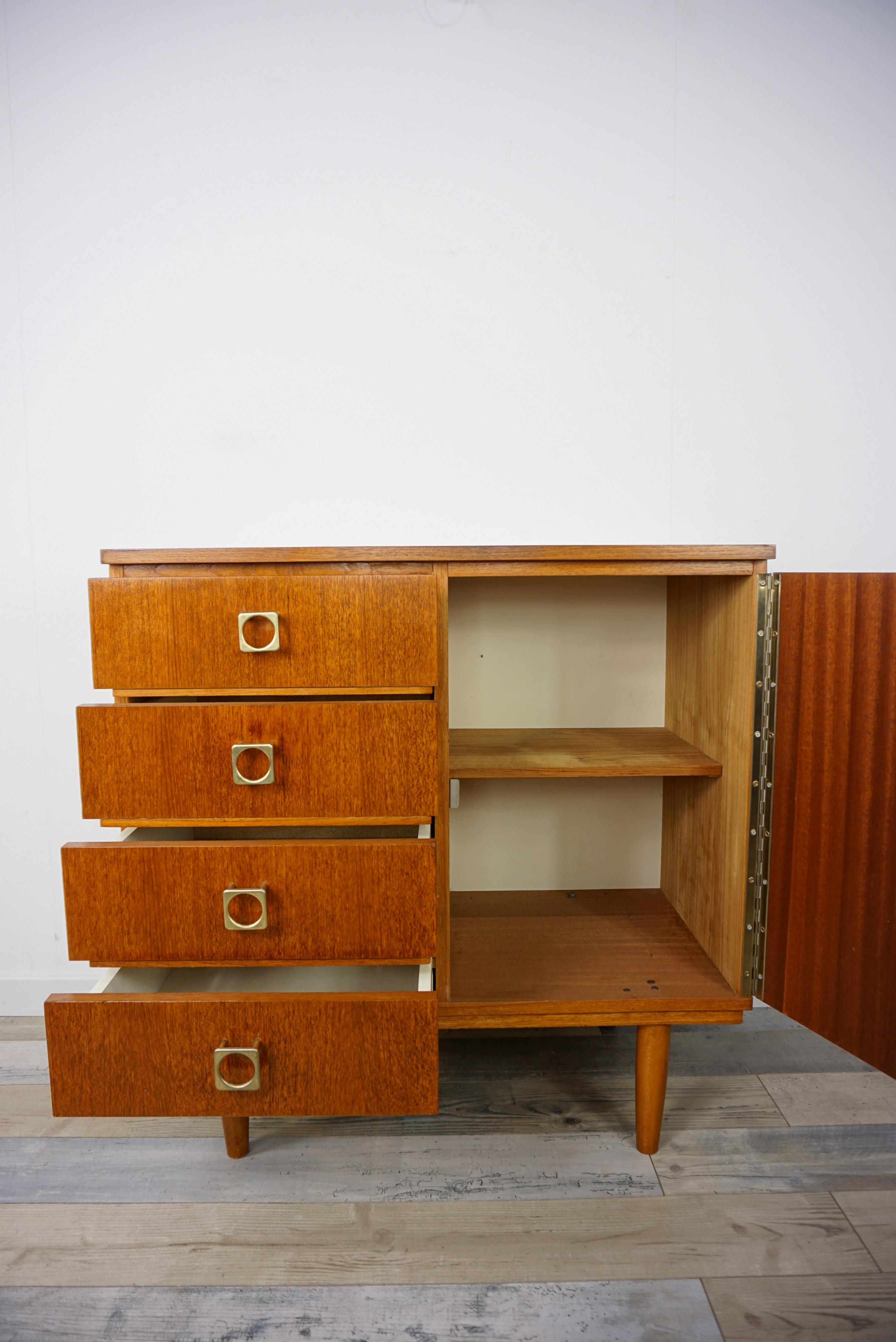 Scandinavian Modern 1950s-1960s Wooden Cabinet
