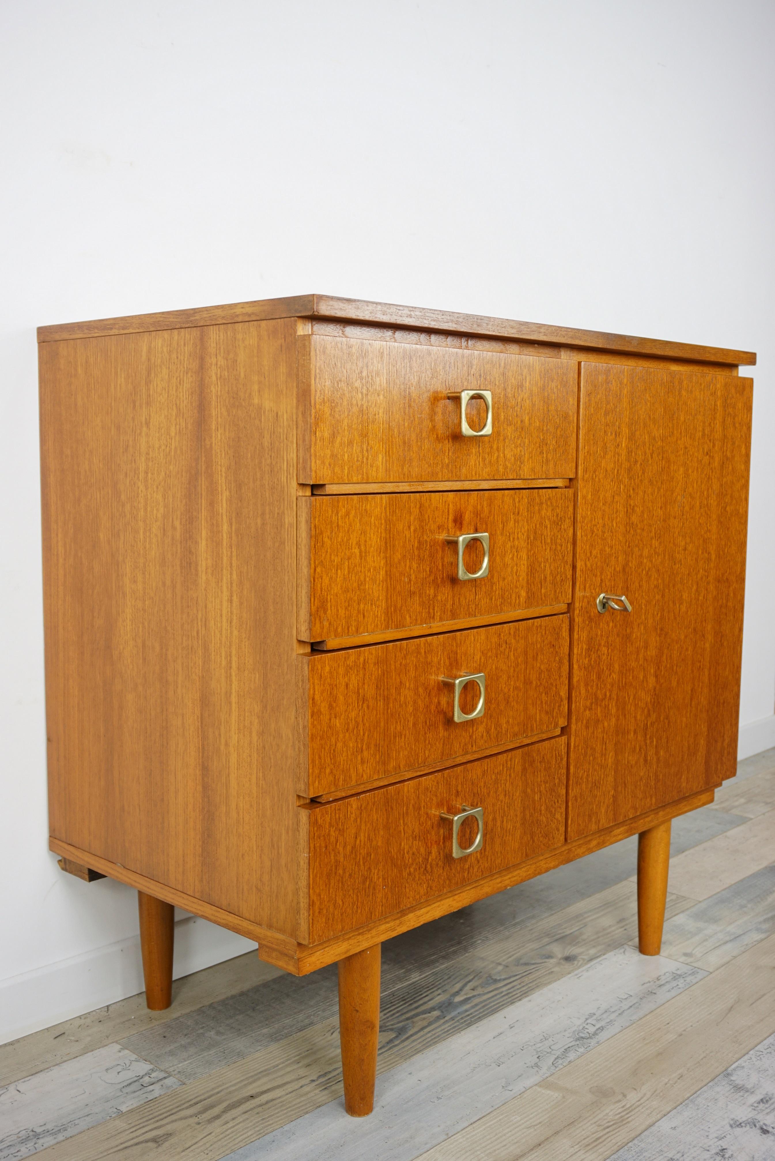 European 1950s-1960s Wooden Cabinet