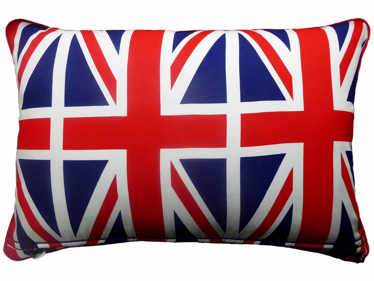Vintage Cushions "British Flag" Bespoke 1950's and 1980's Pillow Made