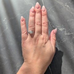 1950's 2.25 CTW Old European Diamond Platinum Five Stone Vintage Engagement Ring