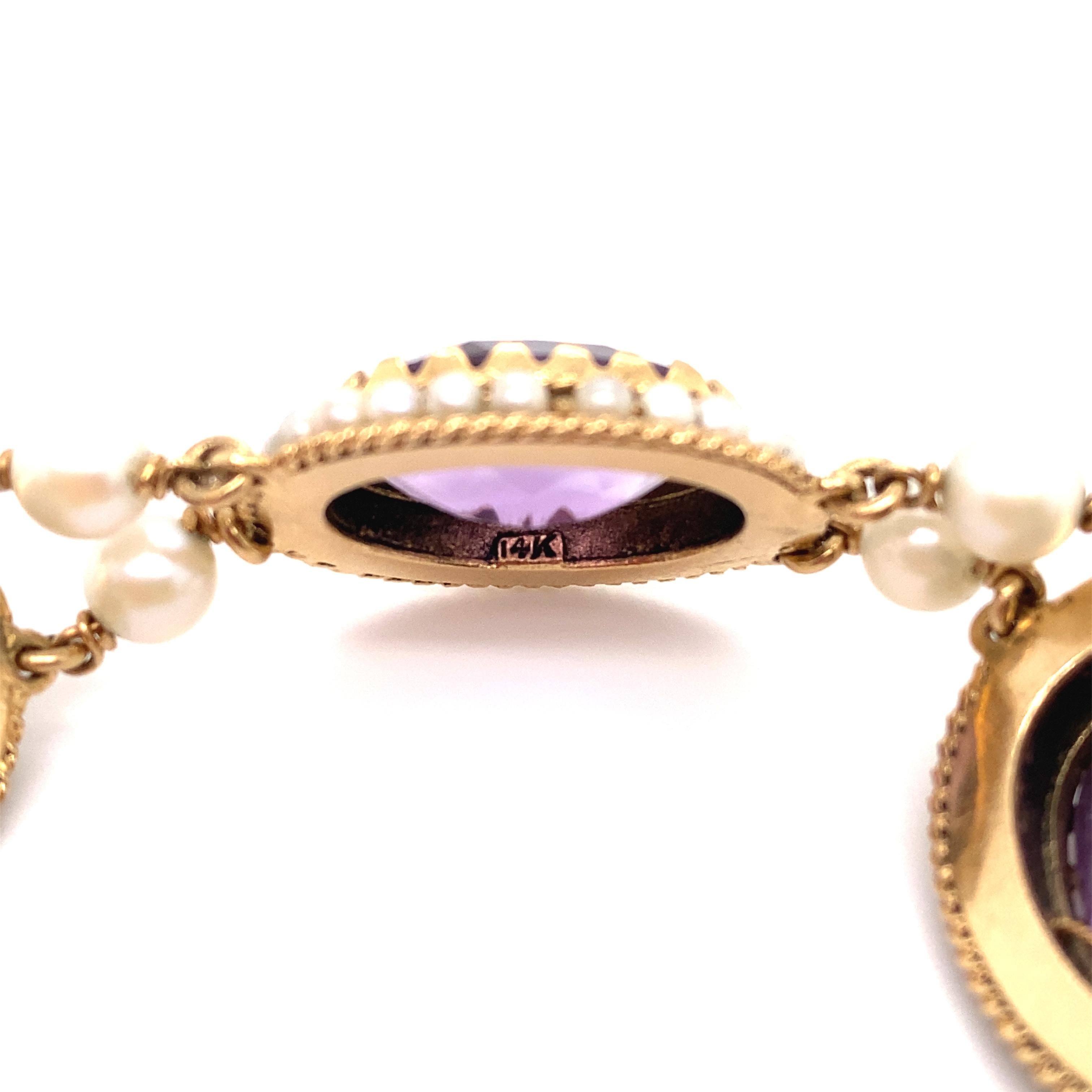 amethyst bracelet gold