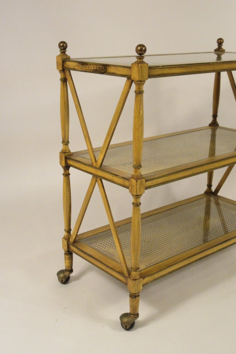 1950s 3Tier wood Serving Cart at 1stDibs