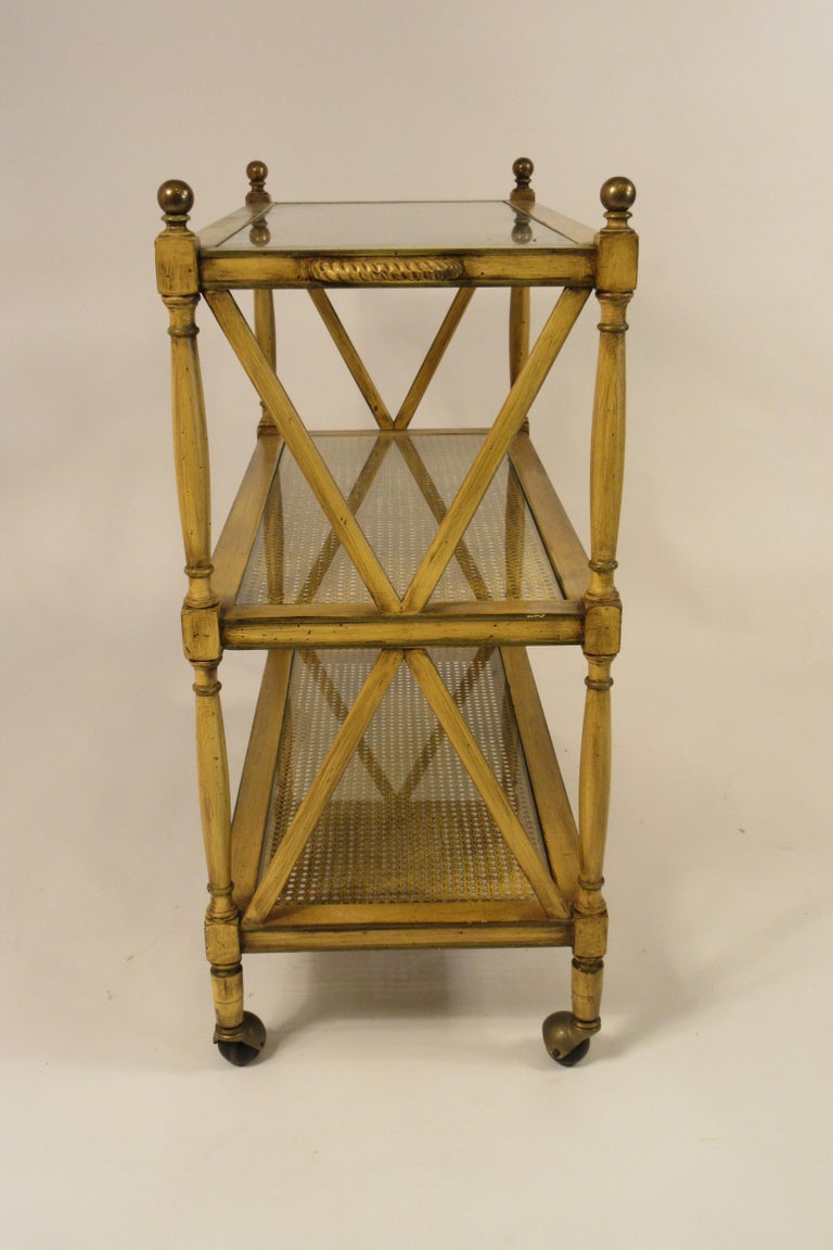 1950s 3Tier wood Serving Cart at 1stDibs