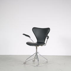 Drehbarer Schreibtischstuhl 3217 von Arne Jacobsen für Fritz Hansen, Dänemark, 1950er Jahre