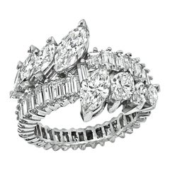 1950s 4.50ct Diamond Platinum Ring