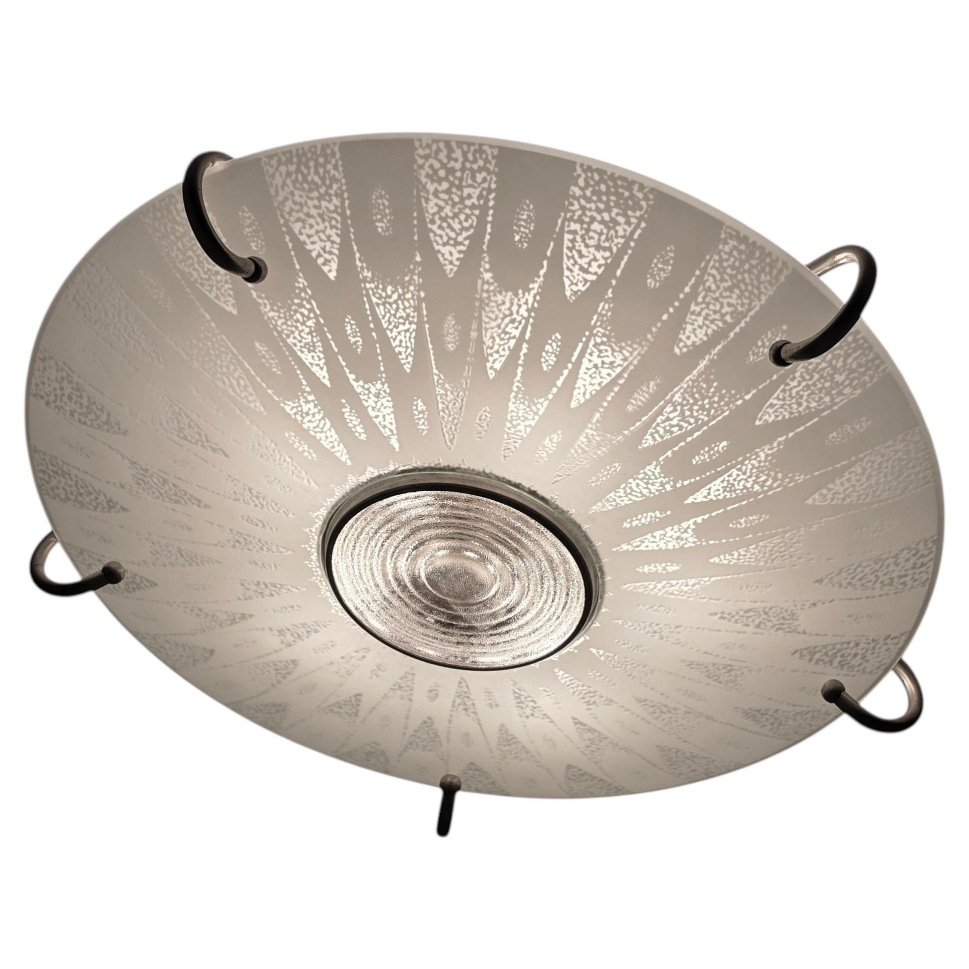 1950s 5 lights 'Pacemaker' Dinelier Flush Mount from Lightolier , USA For Sale