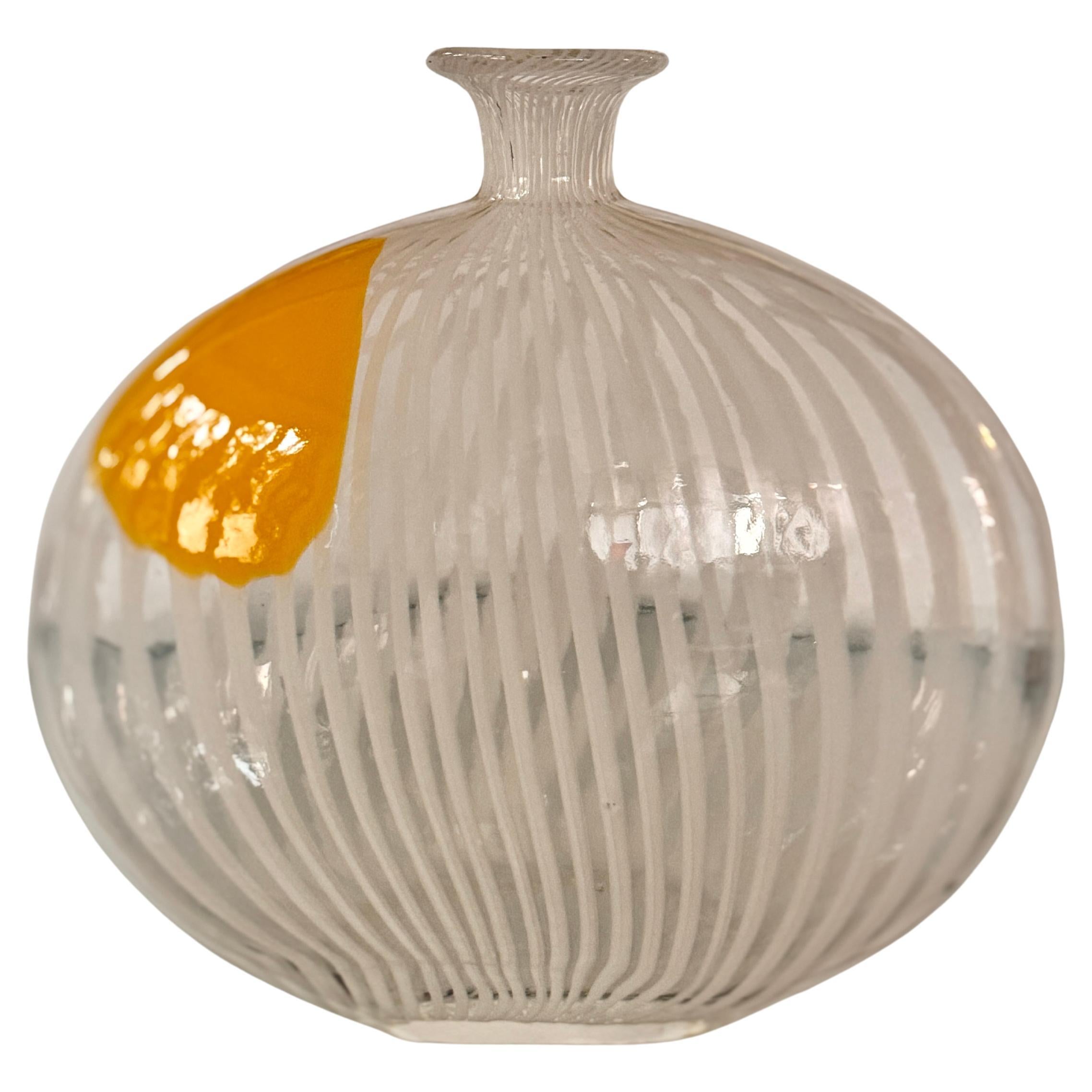 1950s–60s Murano Filigrana “Pillow” Vase, attributed to Dino Martens For Sale