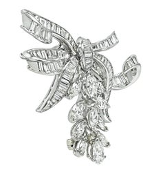 1950s 7.00ct Diamond Platinum Pin