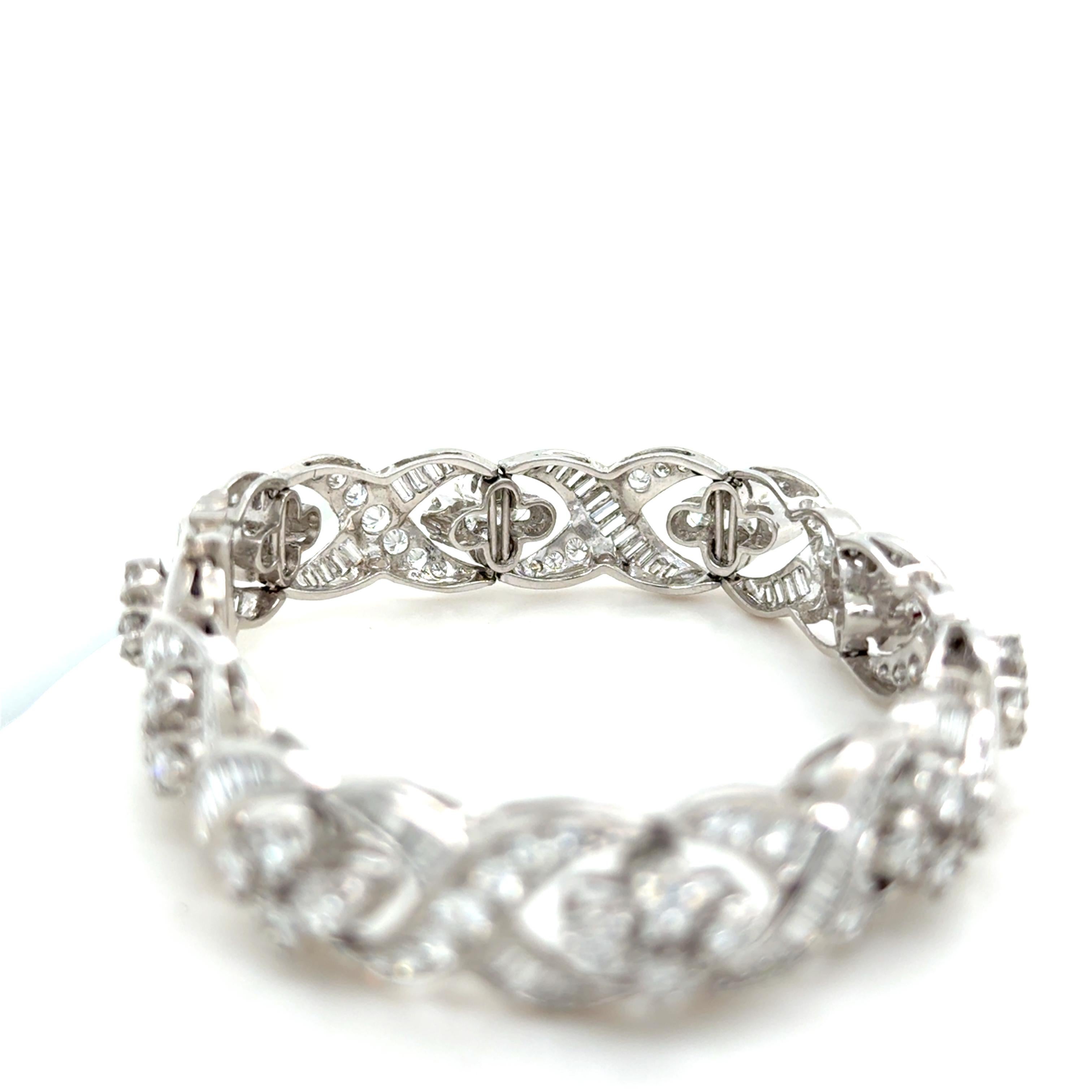 Bracelet en diamant de 8,50 carats, années 1950 Pour femmes en vente