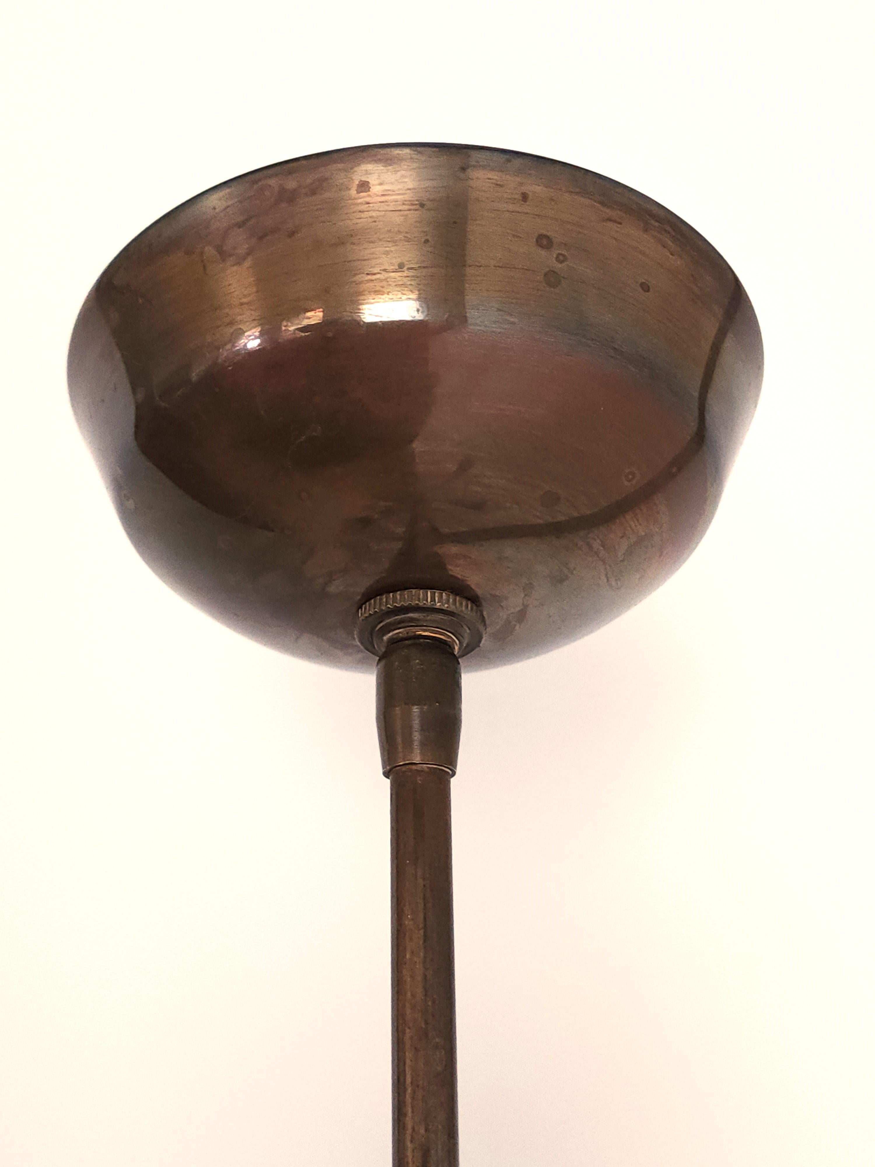 1950s 9 Arm Thick Brass Sputnik with Conical Tips, Italy 10