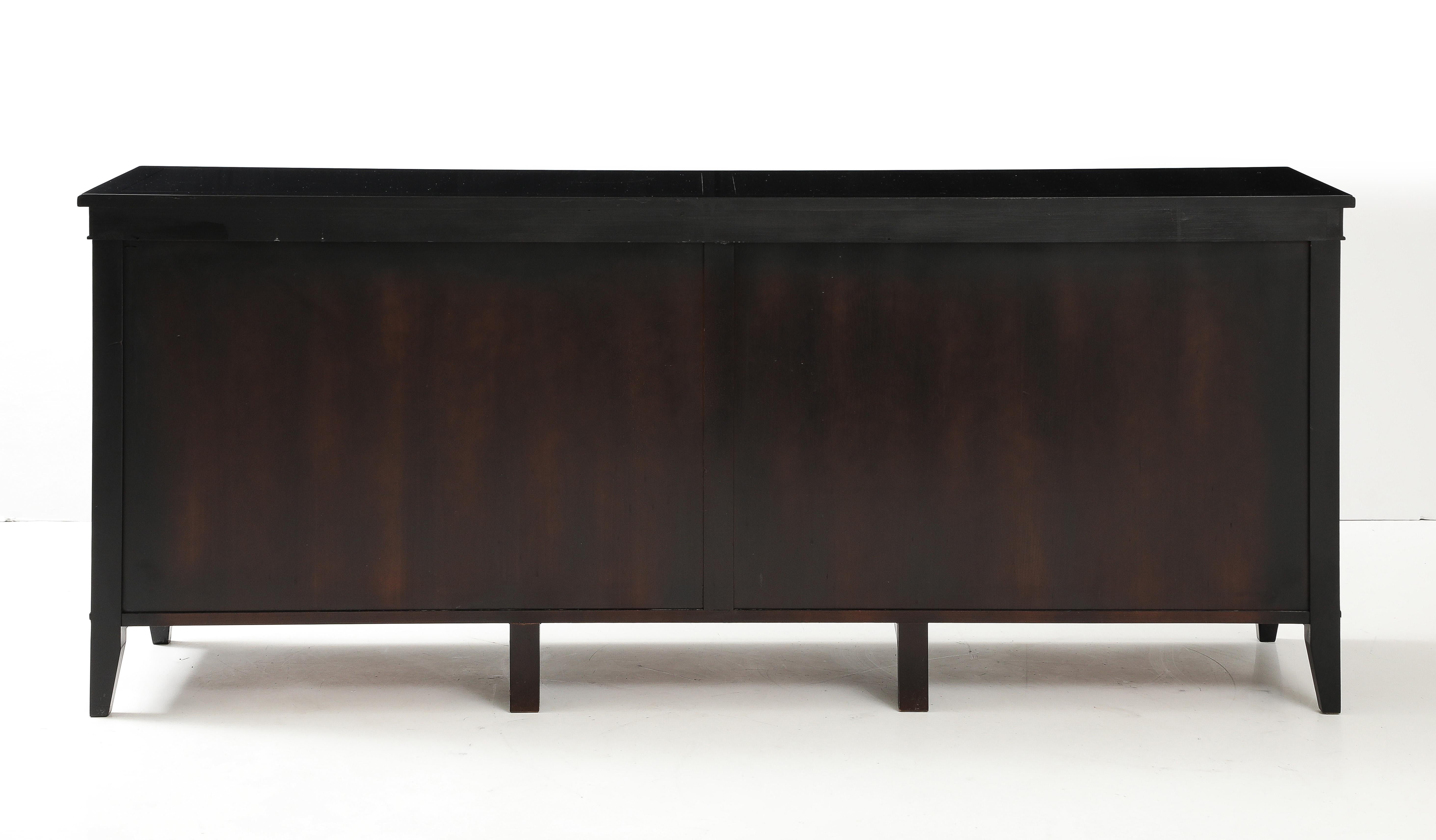 1950's 9 Drawer Black Lacquer Dresser By Baker For Sale 1
