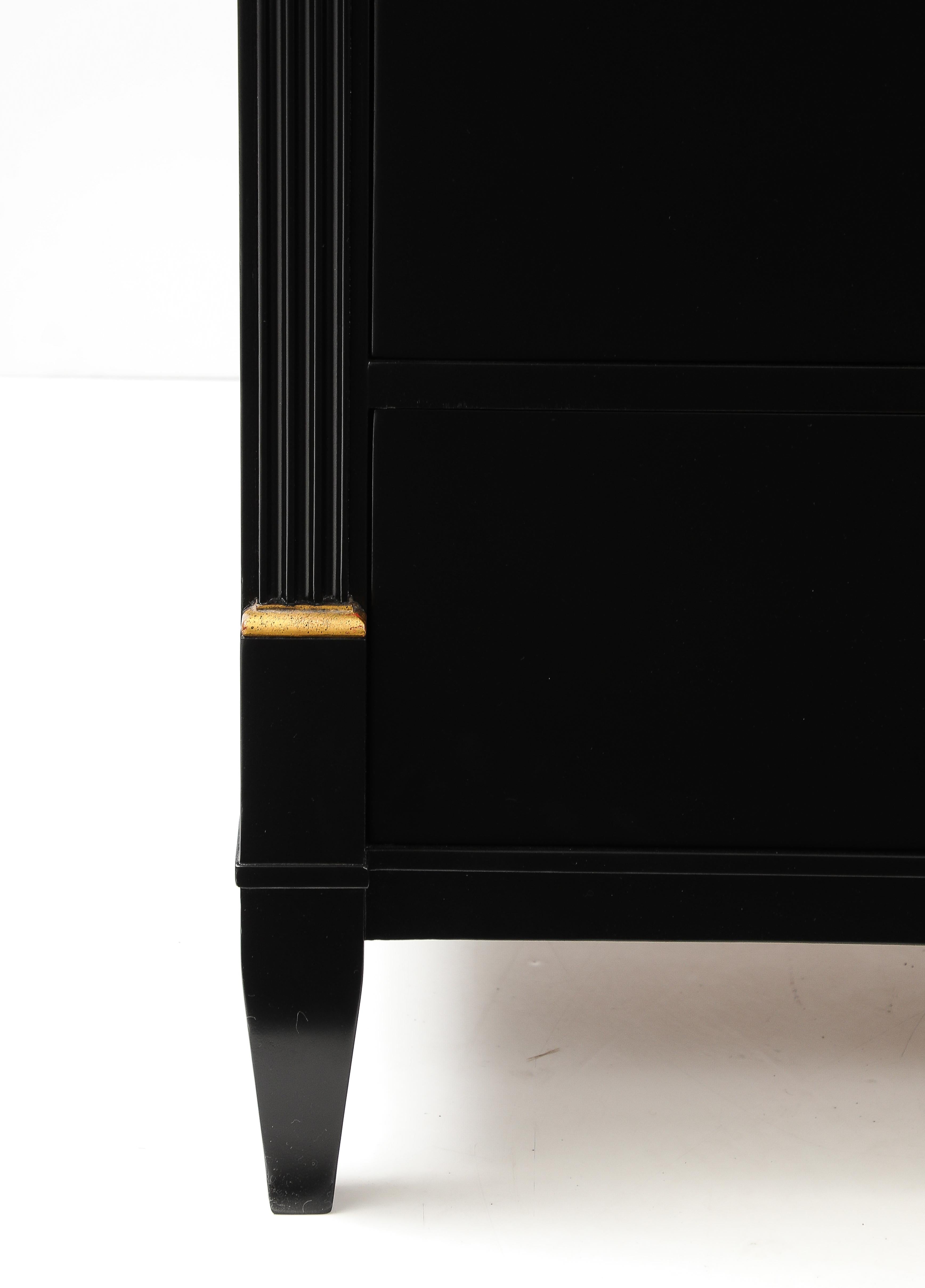 1950's 9 Drawer Black Lacquer Dresser By Baker For Sale 2