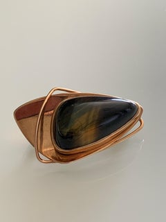 Vintage 1950s British 9ct Rose Gold Space Age Brooch by William Henry