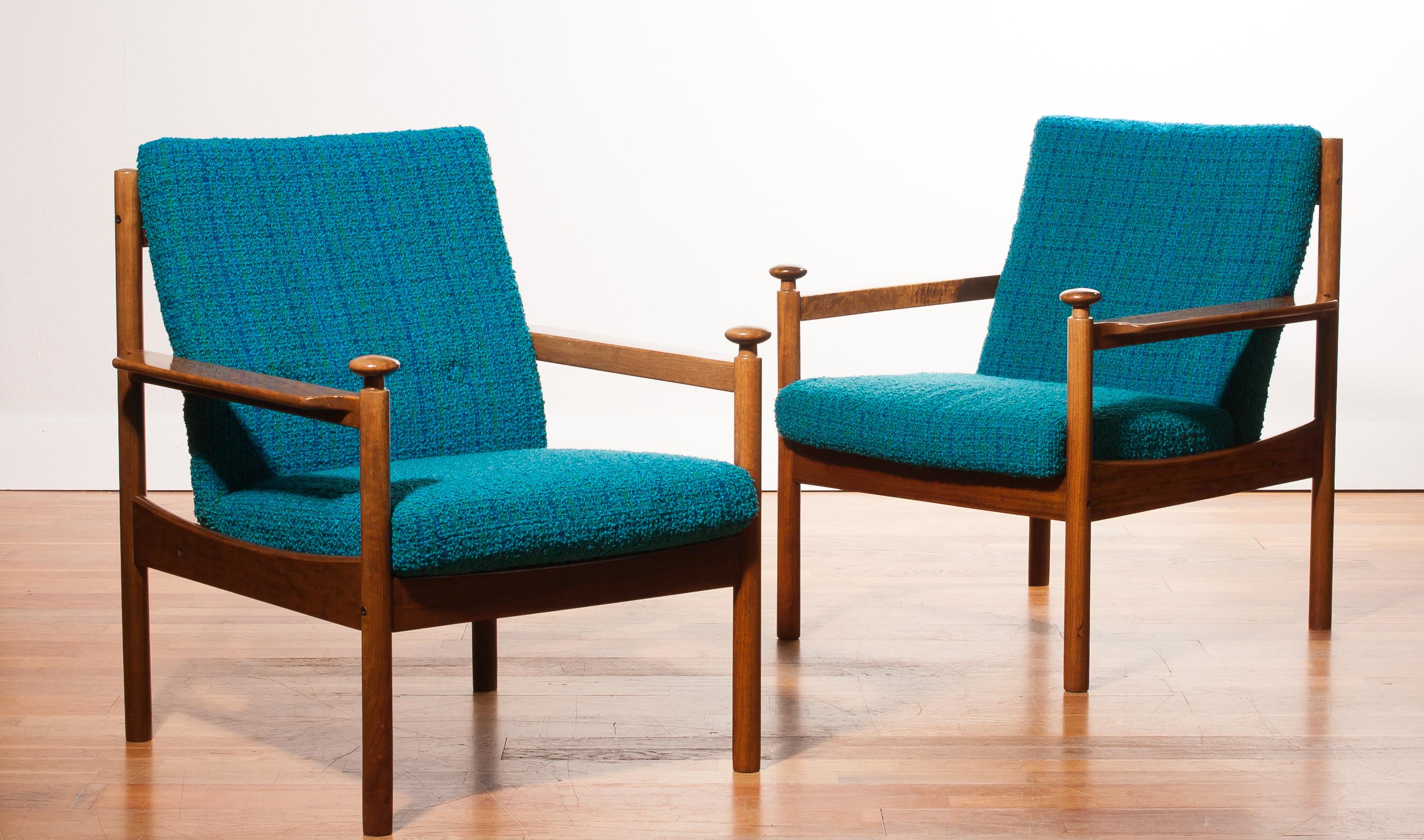 1950s, a Pair of Chairs by Torbjørn Afdal for Sandvik & Co Mobler In Good Condition In Silvolde, Gelderland