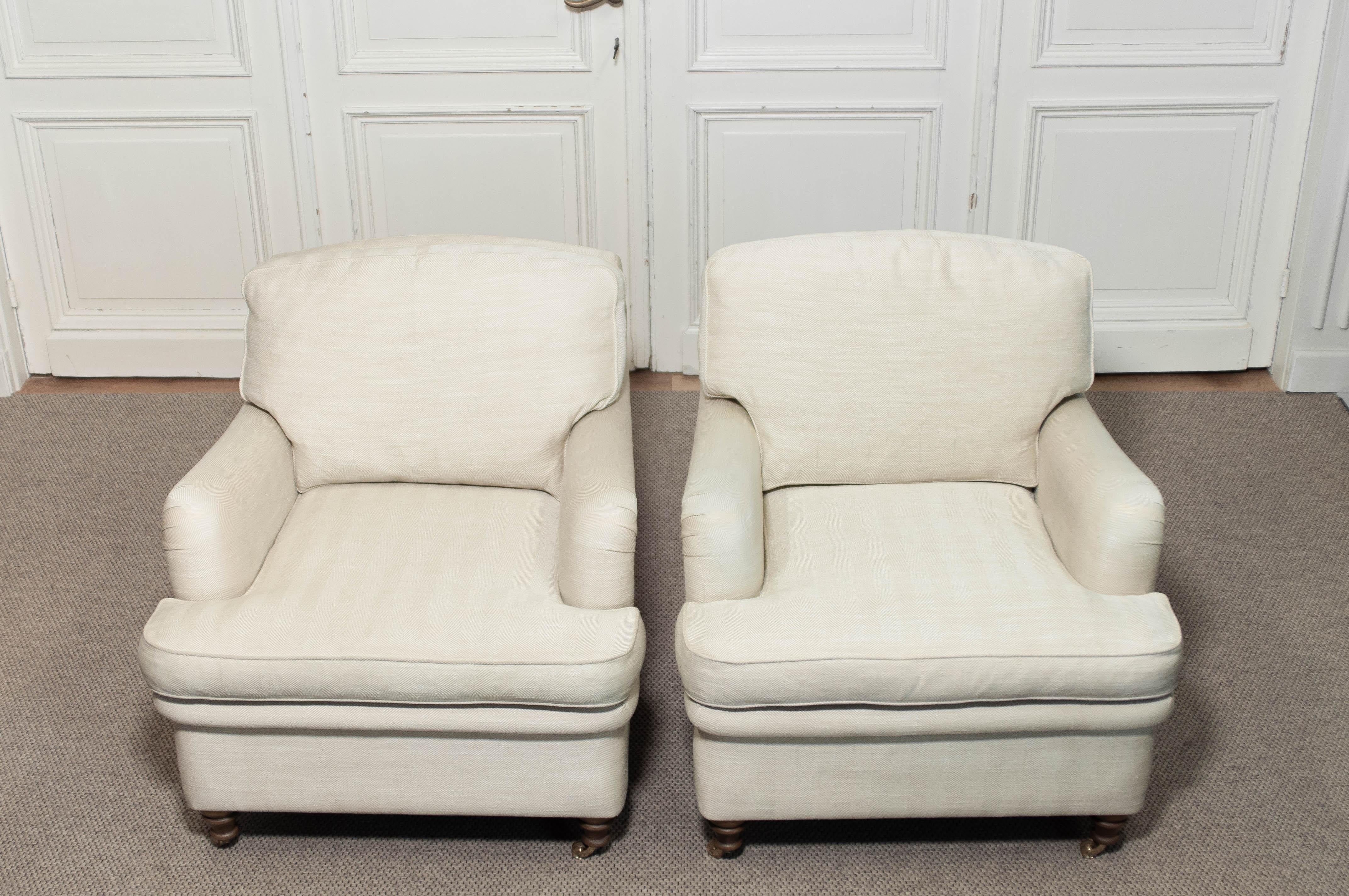 Suédois 1950s, A pair of Lounge Armchairs by O.H. Sjögren en vente