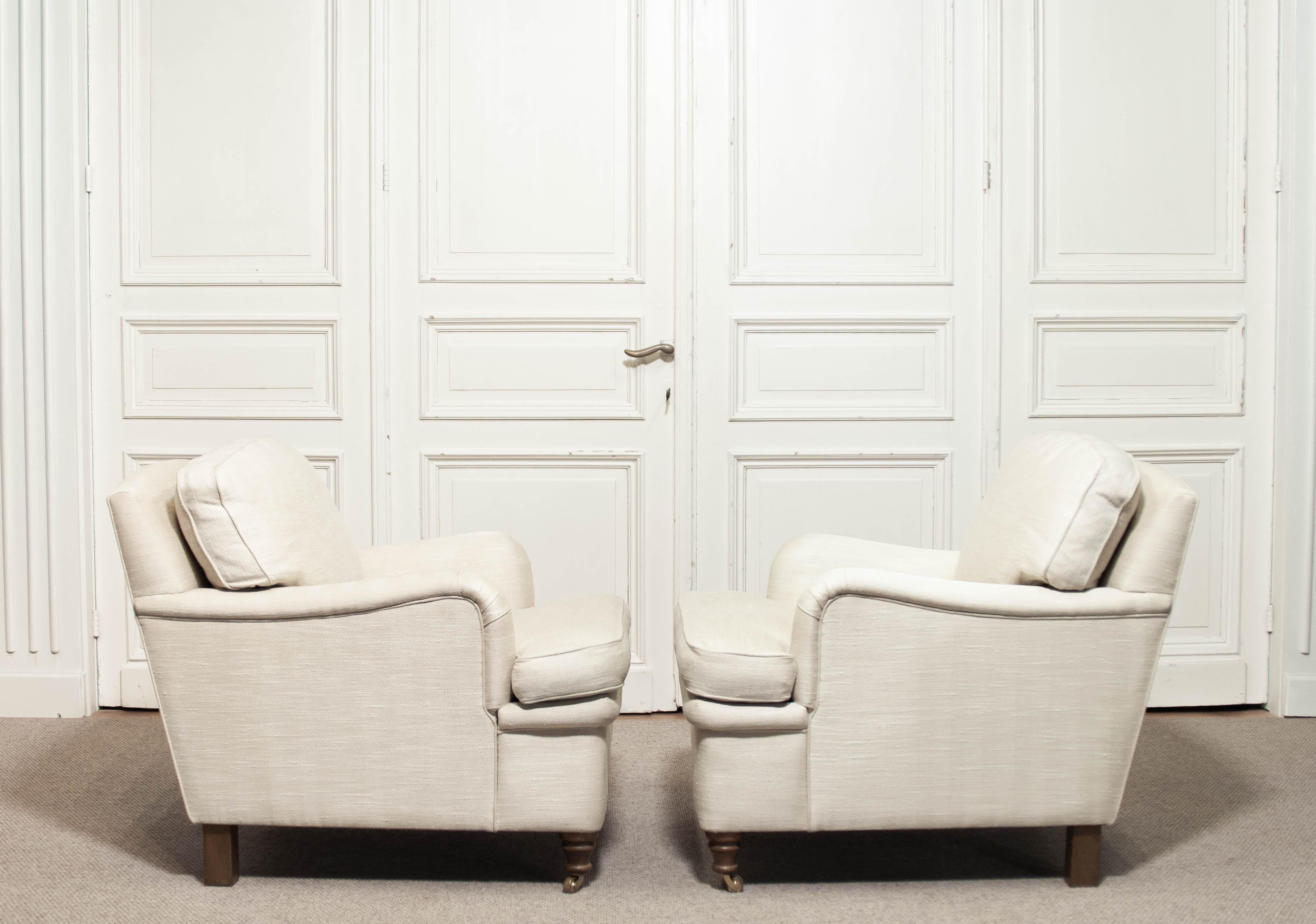 Laine 1950s, A pair of Lounge Armchairs by O.H. Sjögren en vente