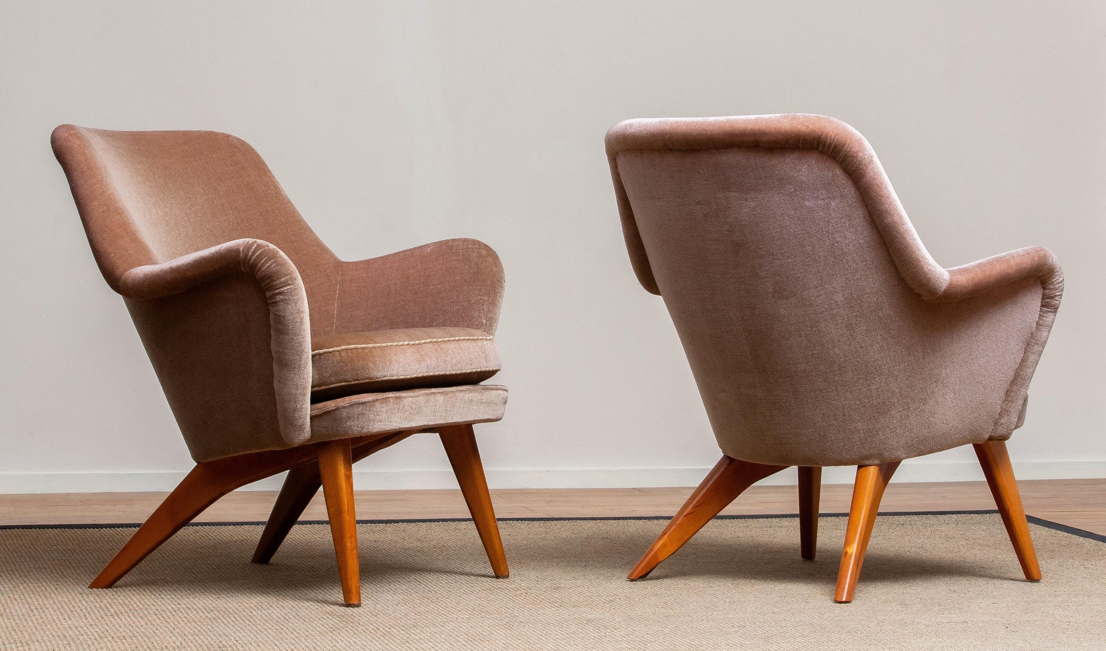 1950s a Pair of Pedro Chairs by Carl Gustav Hiort af Ornäs, Finland 5