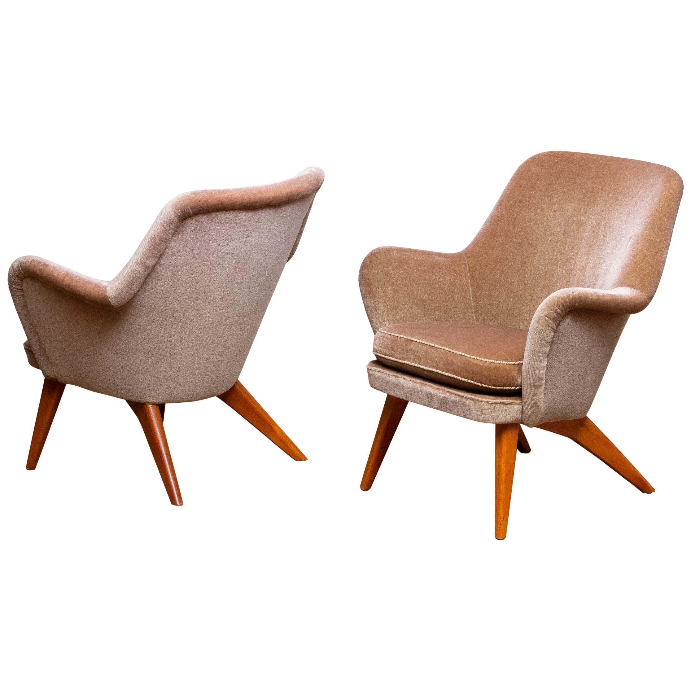 Finnish 1950s a Pair of Pedro Chairs by Carl Gustav Hiort af Ornäs, Finland