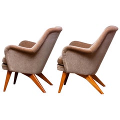 1950s a Pair of Pedro Chairs by Carl Gustav Hiort af Ornäs, Finland