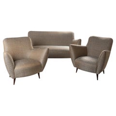1950's a sofa and two armchairs by Gugliemo Veronesi