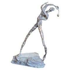 Sculpture abstraite en bronze "David" des années 1950