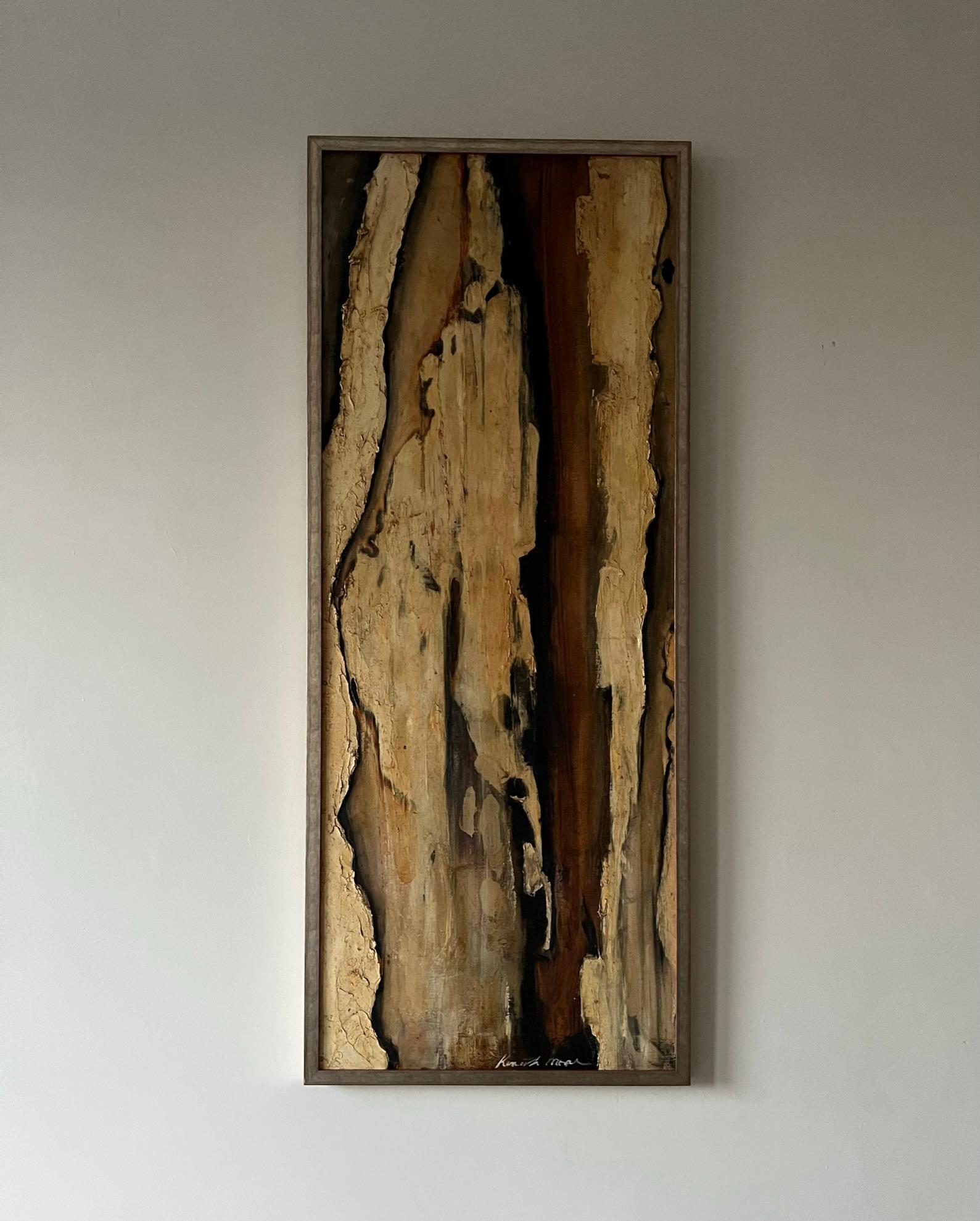 Mid-Century Modern 1950’s abstract painting by Kenneth Moore 1959 For Sale