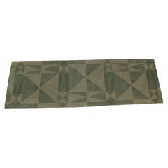 1950s Abstract Wool Hallway Carpet or Rug, Czechoslovakia