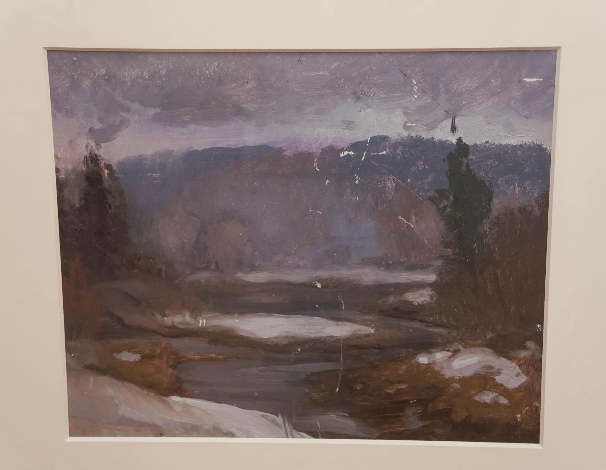 Unknown 1950's Academic Landscape Painting  For Sale