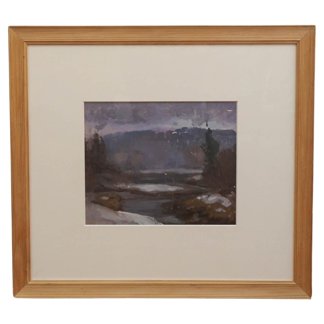 1950's Academic Landscape Painting  For Sale
