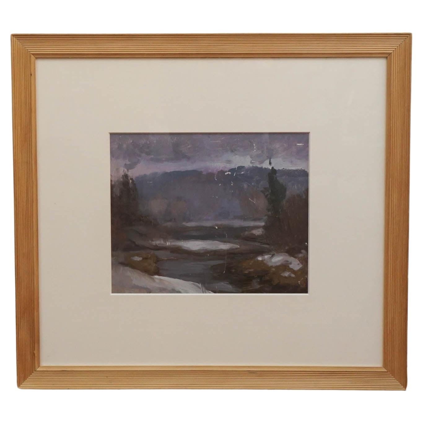 Pittura accademica di paesaggio degli anni '50 in vendita
