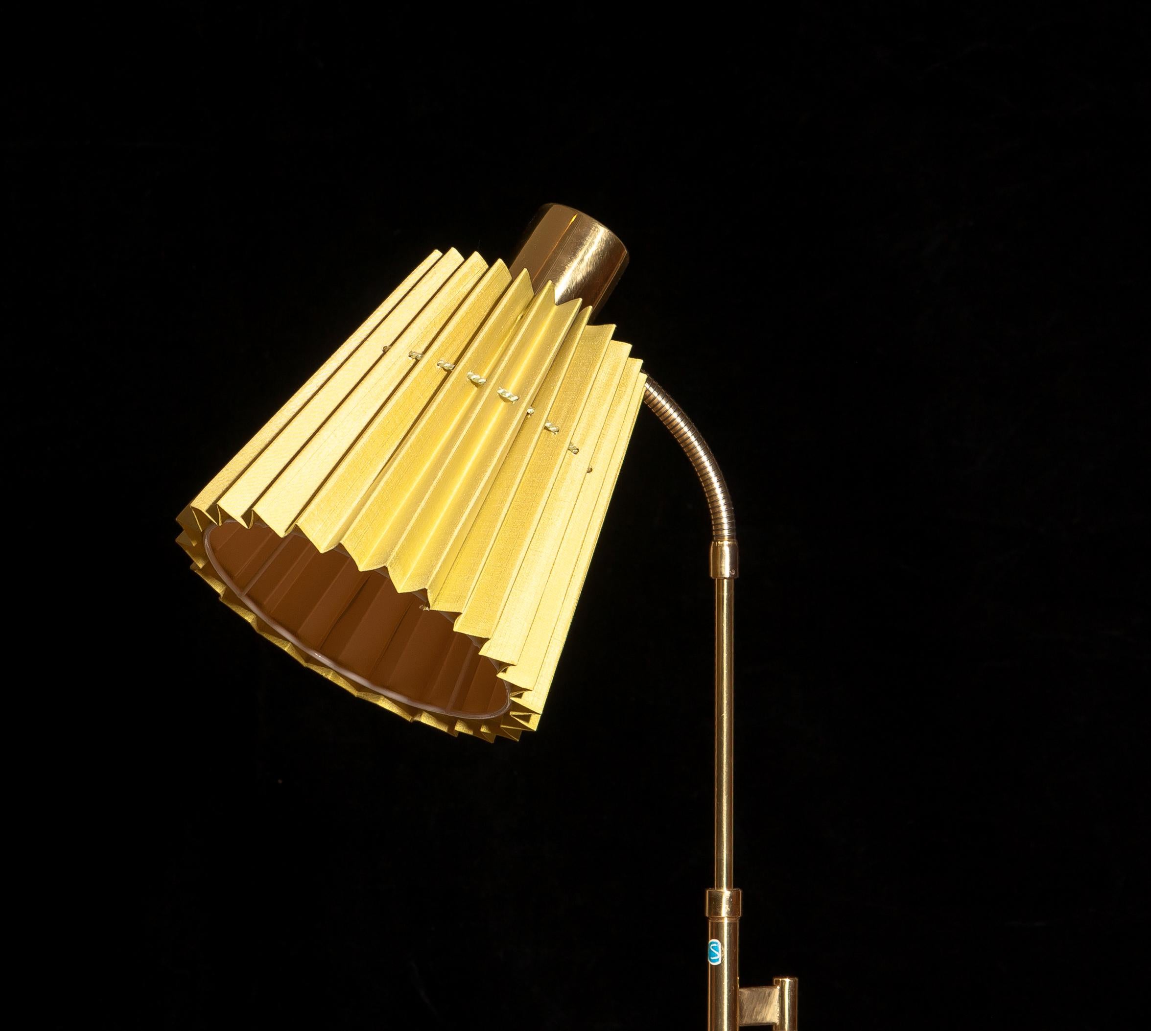 1950s, Adjustable Brass Floor Lamp by Möllers Armaturfabrik, Sweden 5
