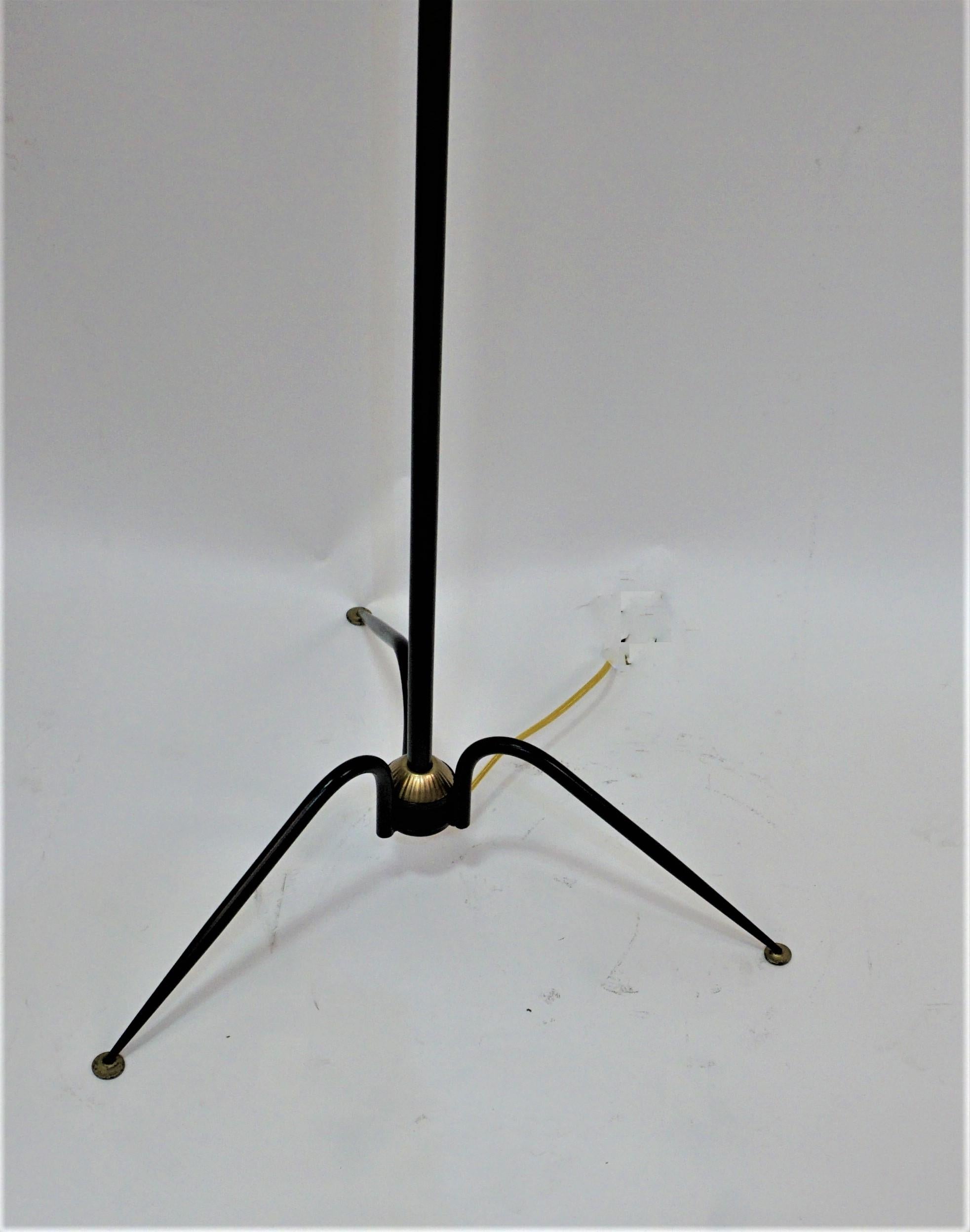 Mid-Century Modern 1950's Adjustable Floor Lamp by Maison Lunel