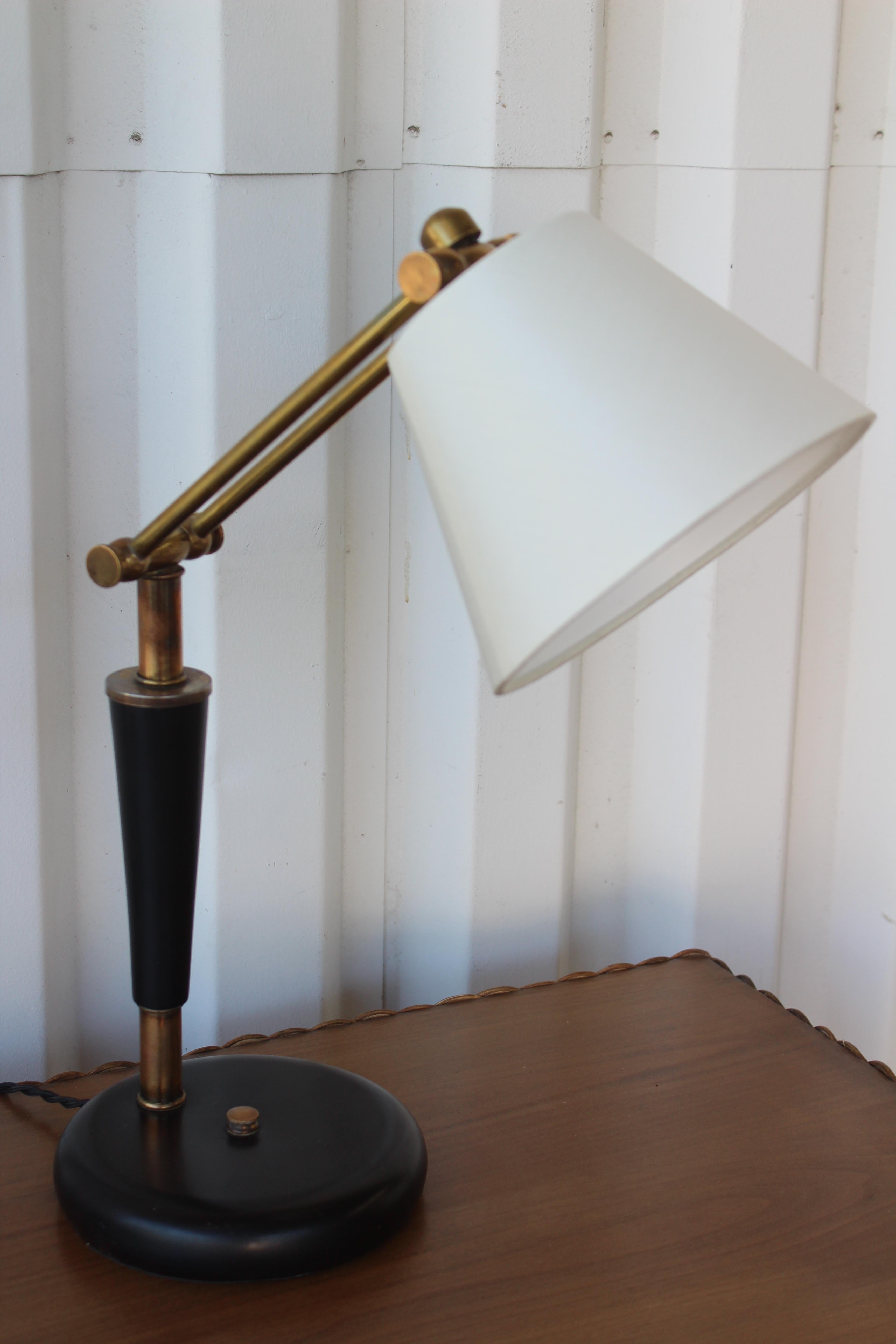 Mid-Century Modern 1950s Adjustable French Desk Lamp