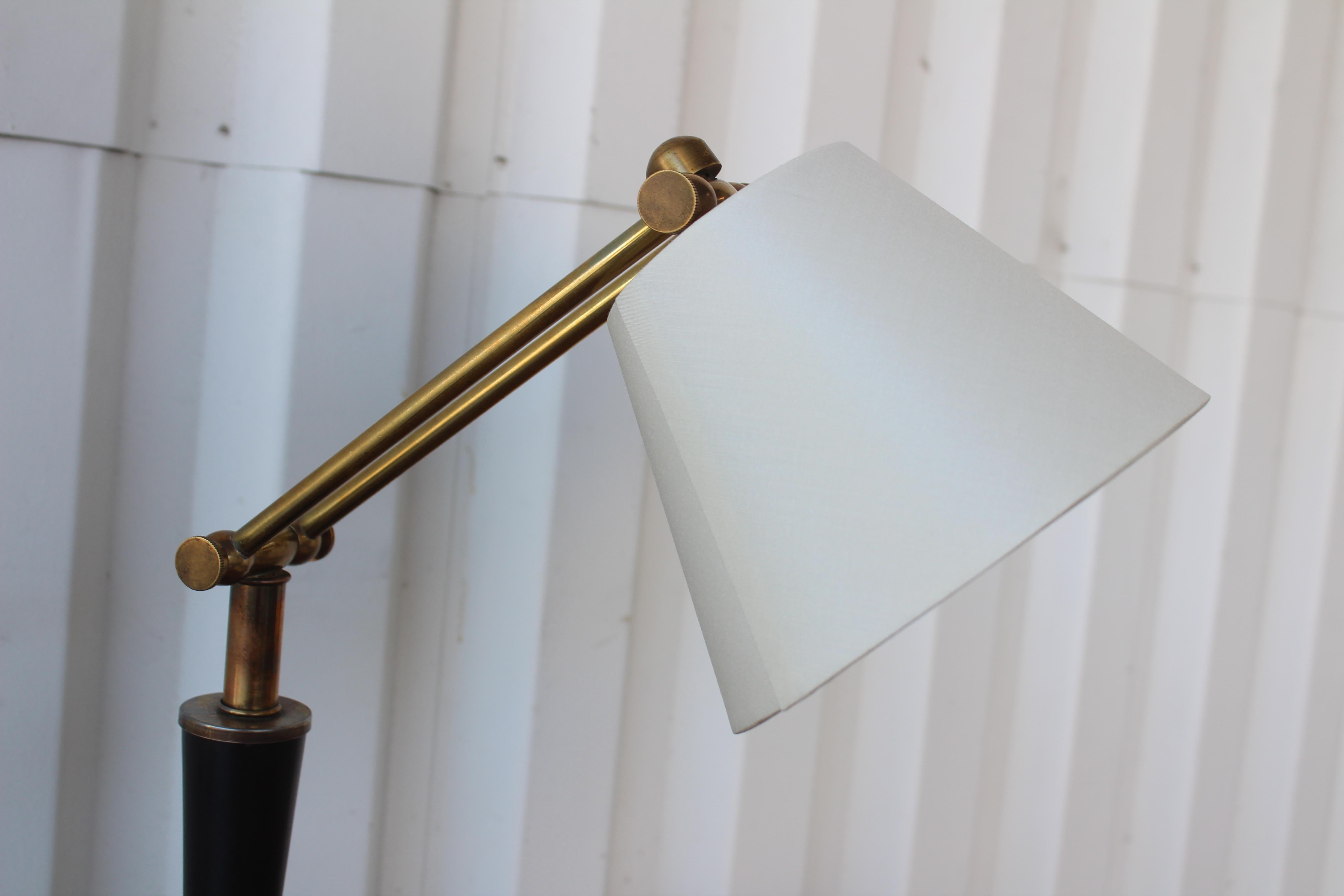 Metal 1950s Adjustable French Desk Lamp