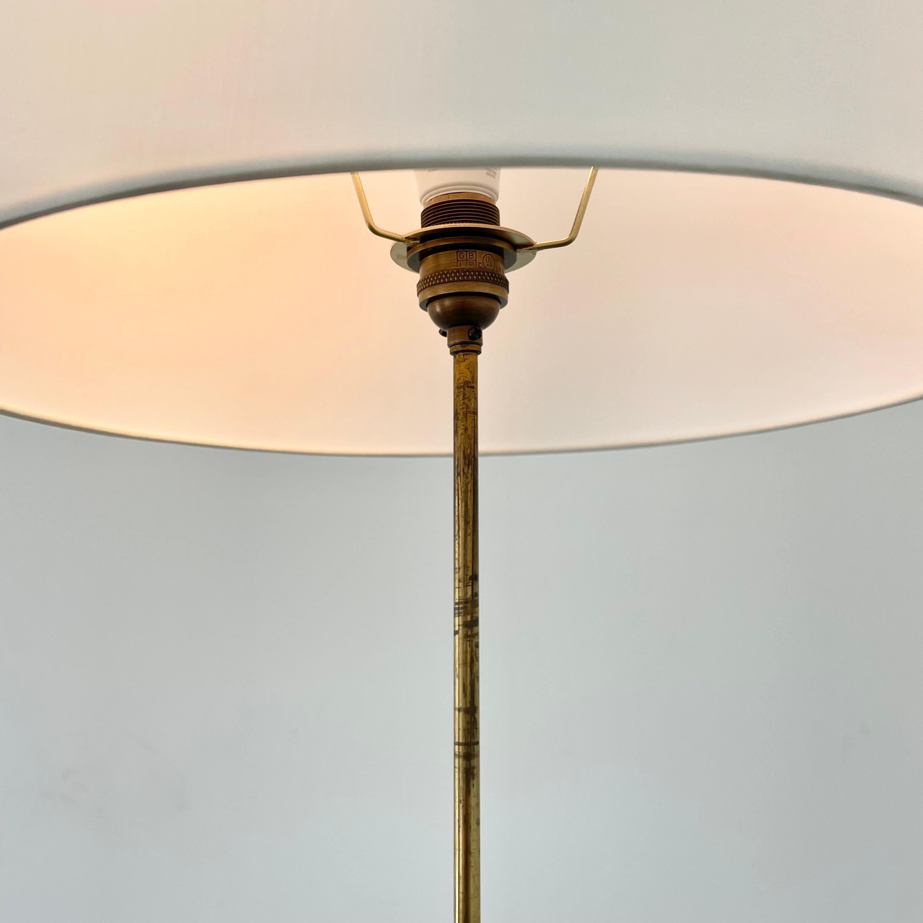 1950s Adjustable Leather Floor Lamp in the Style of Jacques Adnet For Sale 3