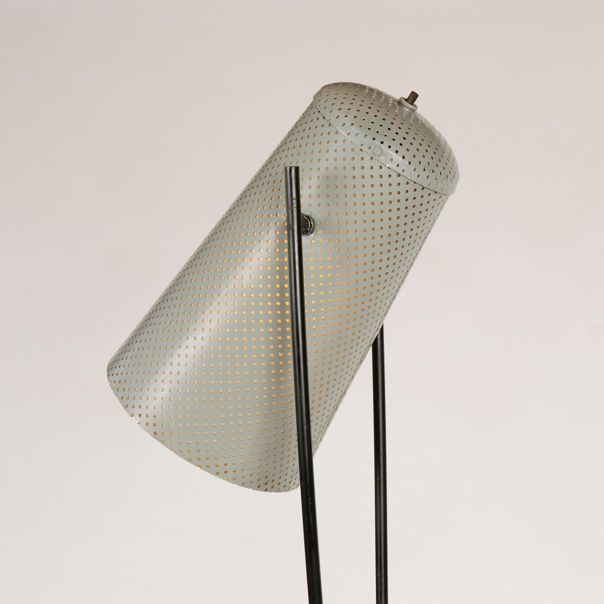 Mid-20th Century 1950s Adjustable Perforated Floor Lamp by Ben Seibel for Raymor