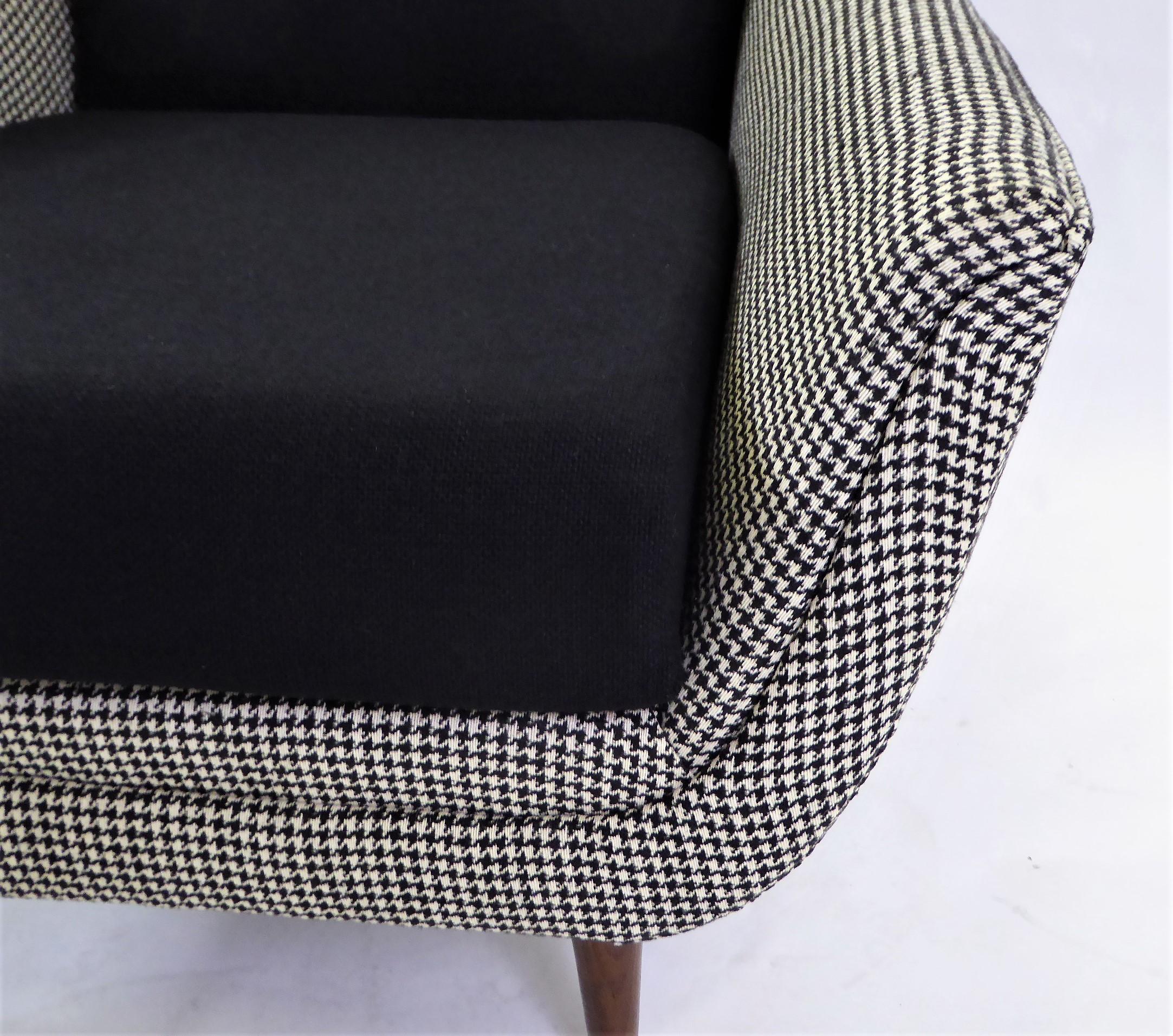 1950s Adrian Pearsall Lounge Armchair in Houndstooth 4