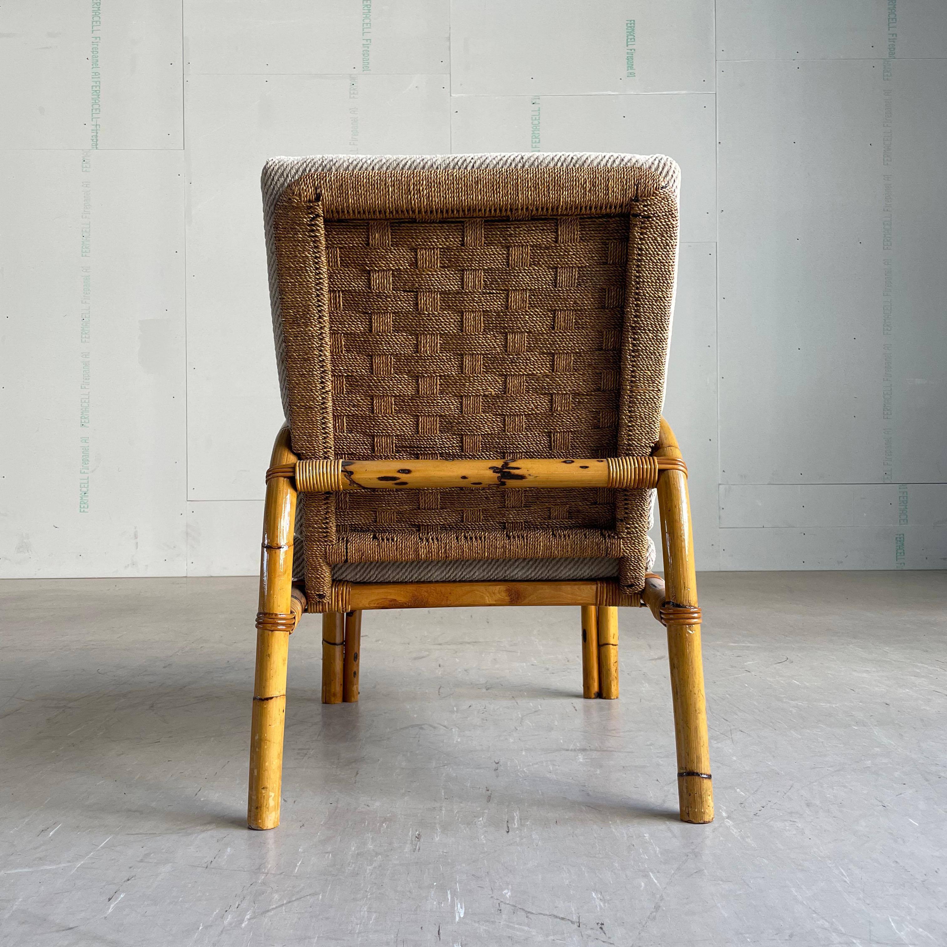 1950's Adrien Audoux & Frida Minet Bamboo Armchair For Sale 7