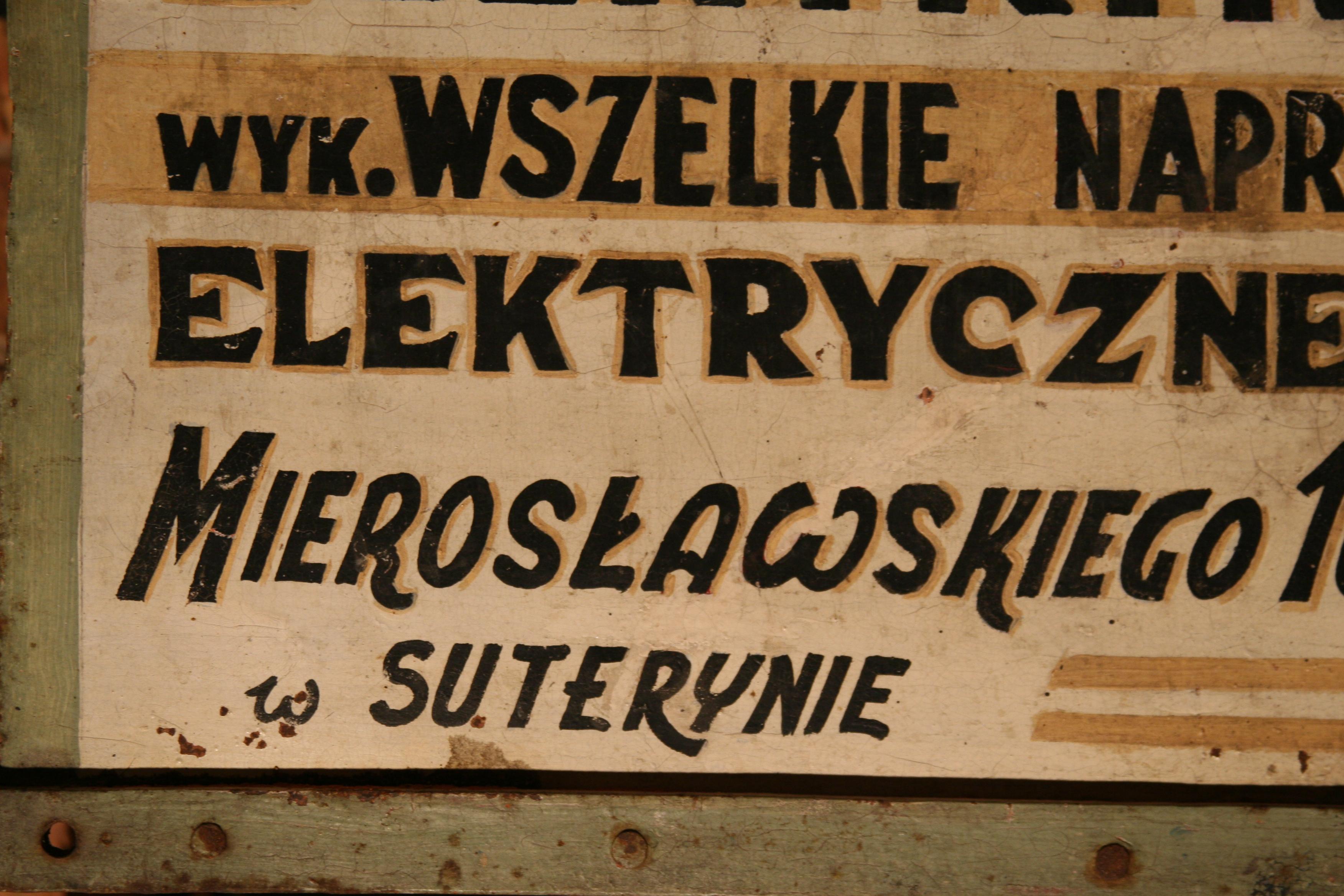 Industrial 1950s Advertising Signboard 