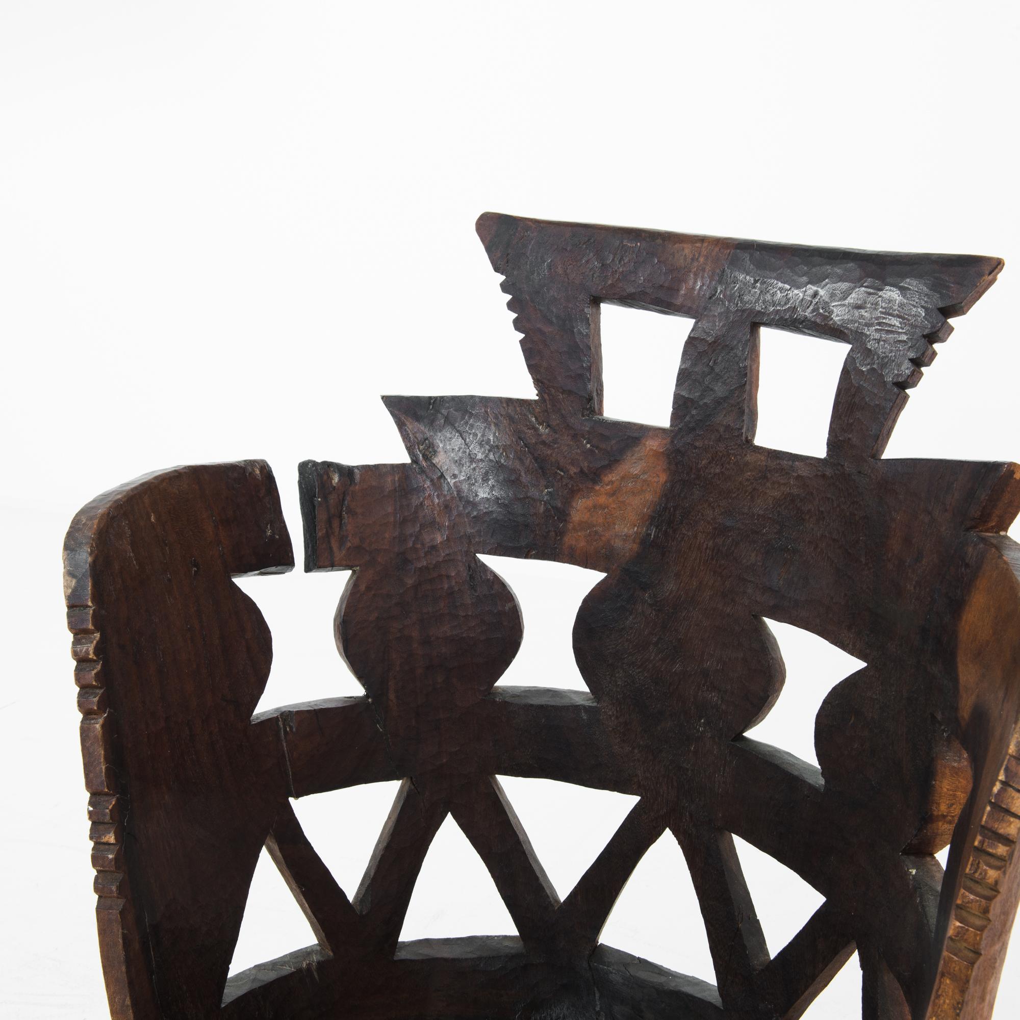 1950s African Wooden Armchair 1