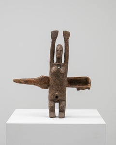 Mitte des 20. Jahrhunderts Afrikanische Holzfigur, handgeschnitzte Skulptur, 1950
