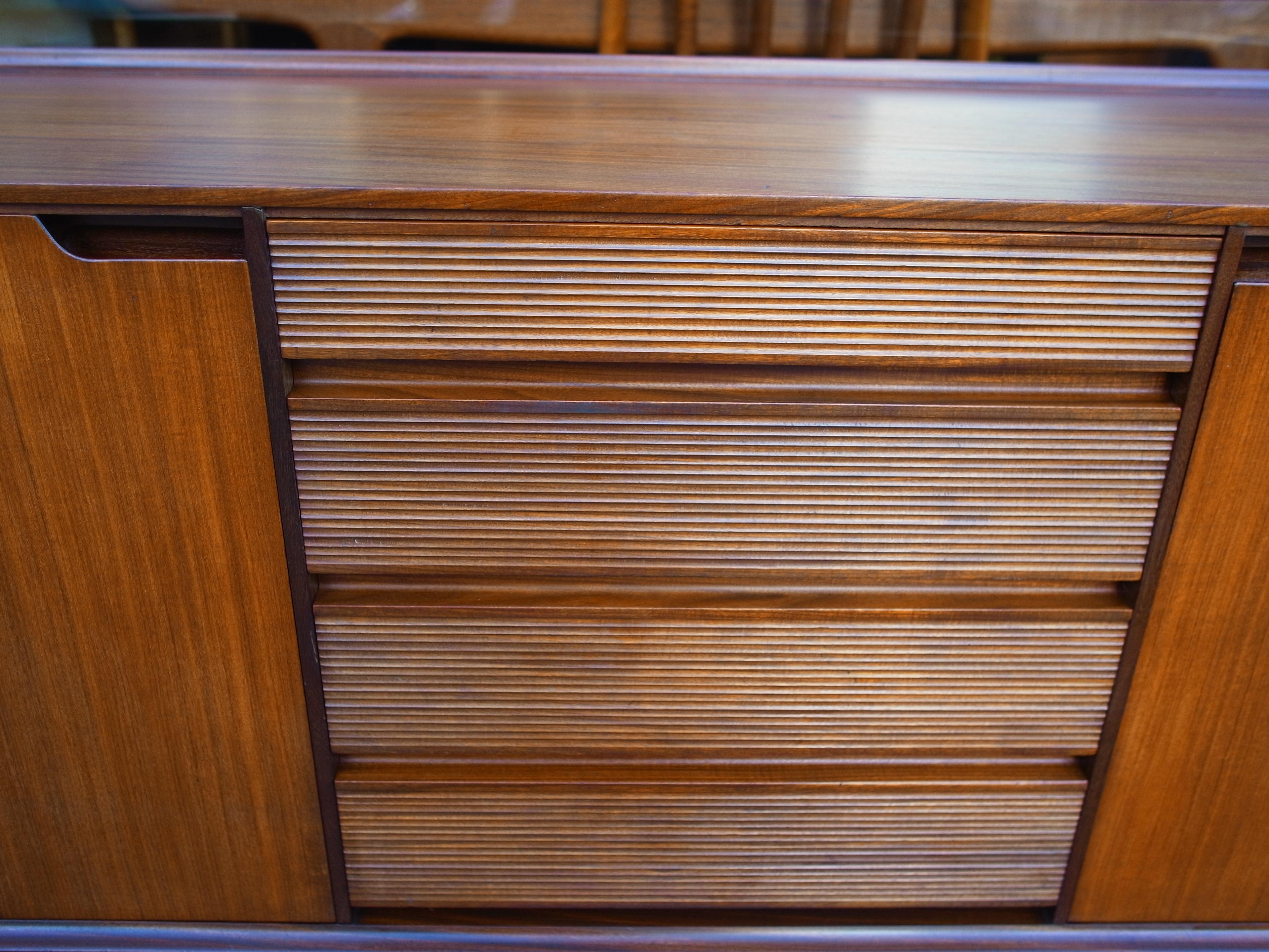 English 1950s Afromosia Teak Mid-Century Sideboard by Richard Hornby