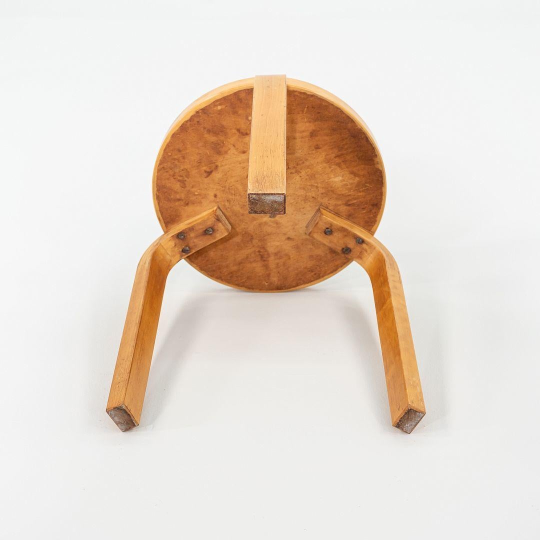 1950s Aino and Alvar Aalto for Artek 60 Stool / Side Table in Birch For Sale 5